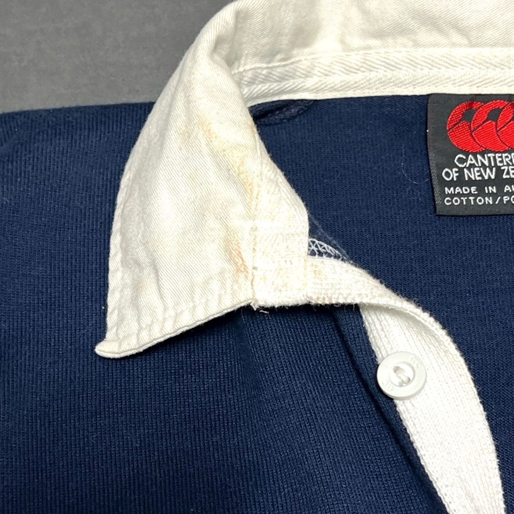 Vintage VINTAGE Canterbury of New Zealand Australia Polo Rugby Shirt Mens Large Blue 90s Size US L / EU 52-54 / 3 - 4 Thumbnail