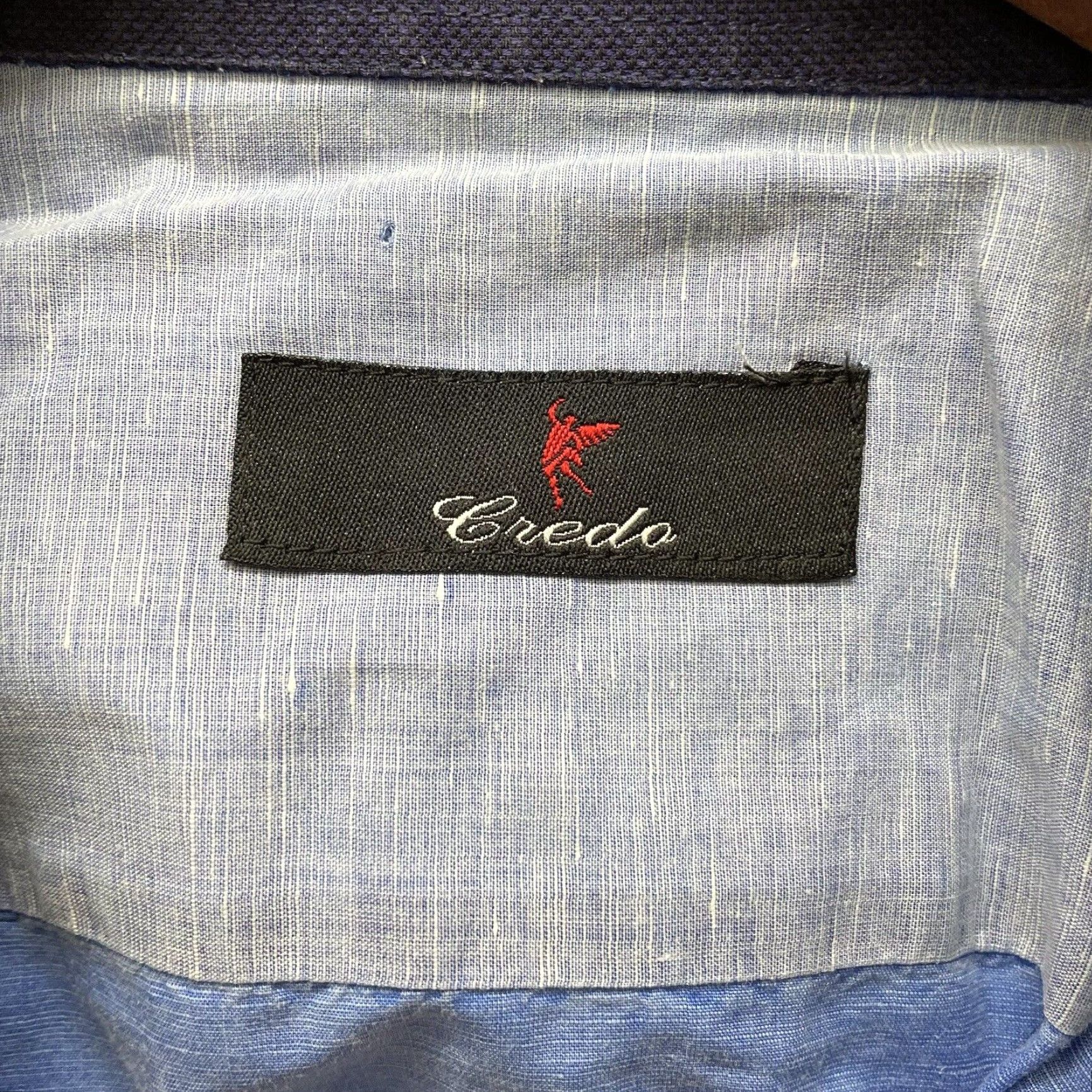 Vintage Credo Button-Down Shirt Mens Short Sleeve 100% Cotton Light Blue L Size US L / EU 52-54 / 3 - 4 Thumbnail