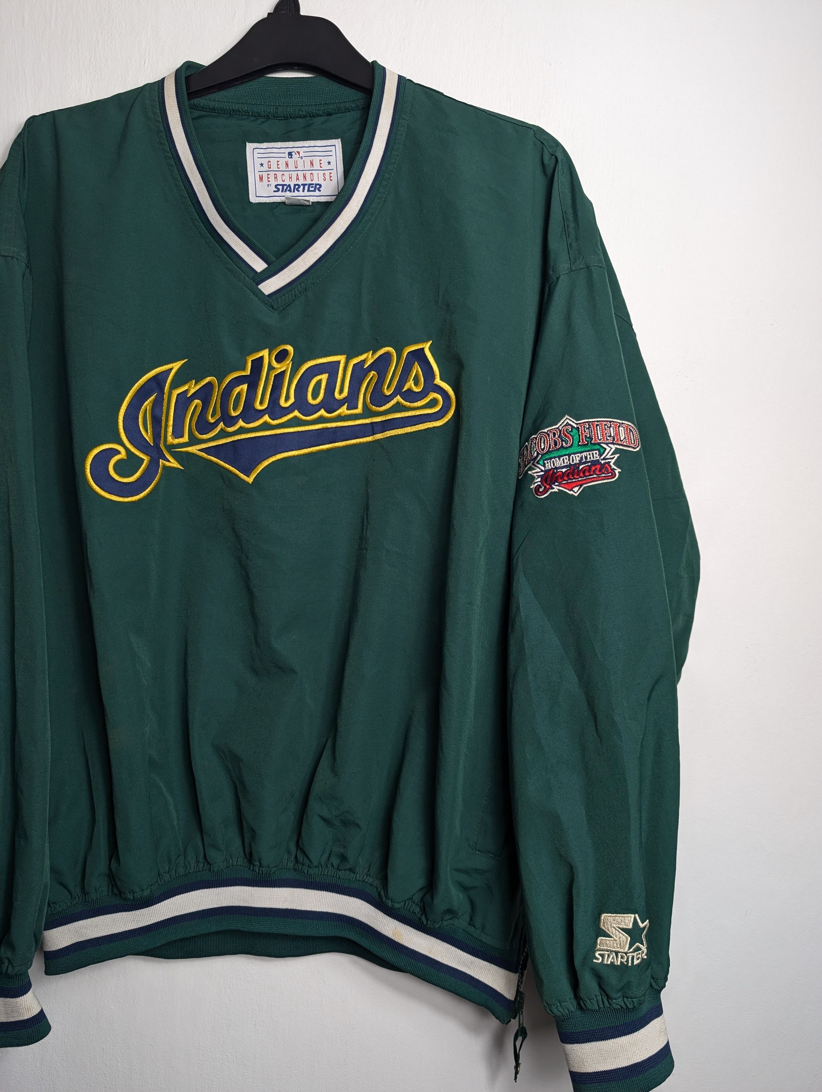 Starter Vintage Starter MLB Indians Windbreaker Pullover Retro Baggy Size US XL / EU 56 / 4 - 2 Thumbnail