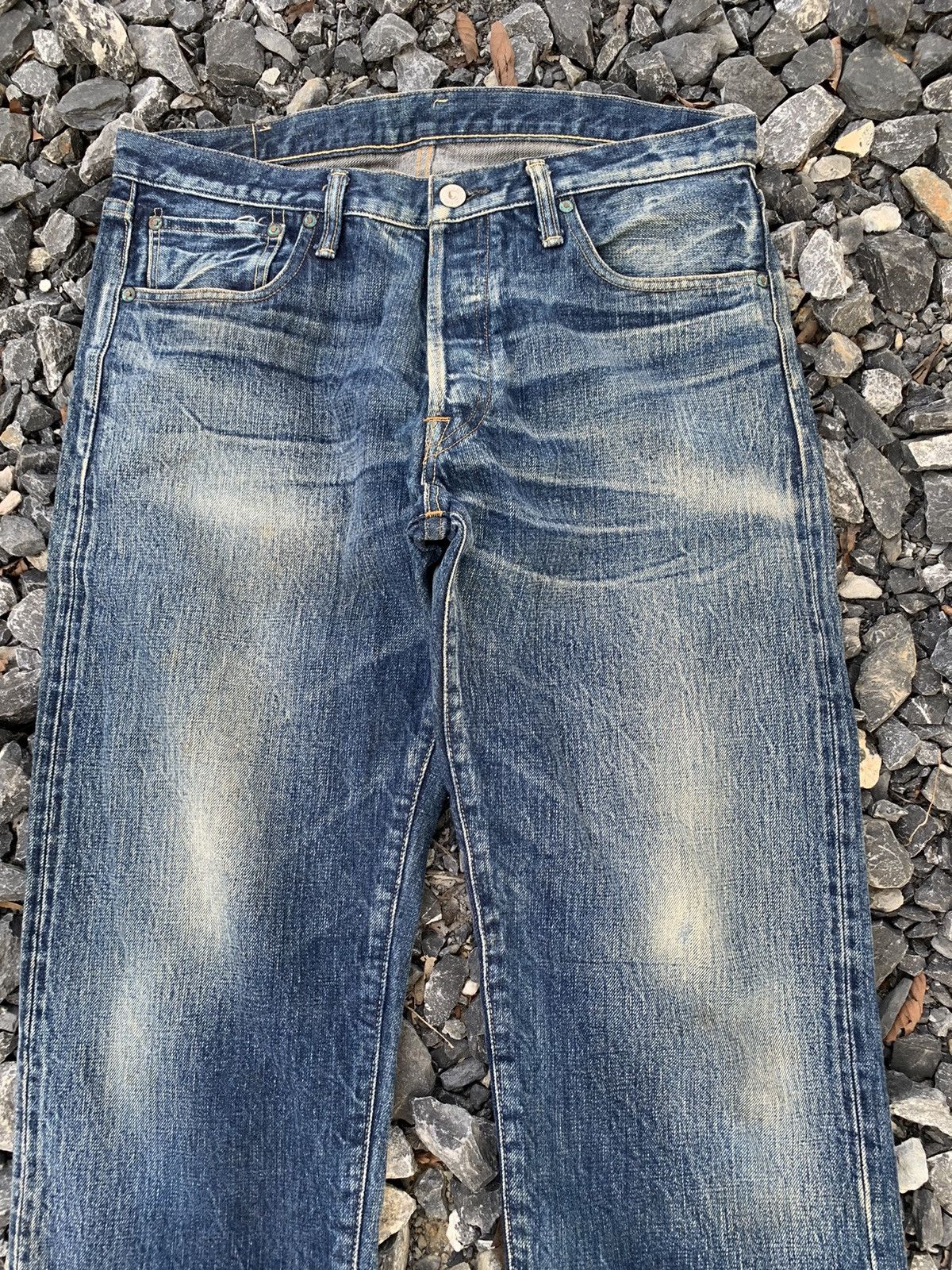 Kapital VINTAGE BURGUS PLUS SELVEDGE JAPANESE FADED DISTRESSED DENIM Size US 32 / EU 48 - 7 Thumbnail