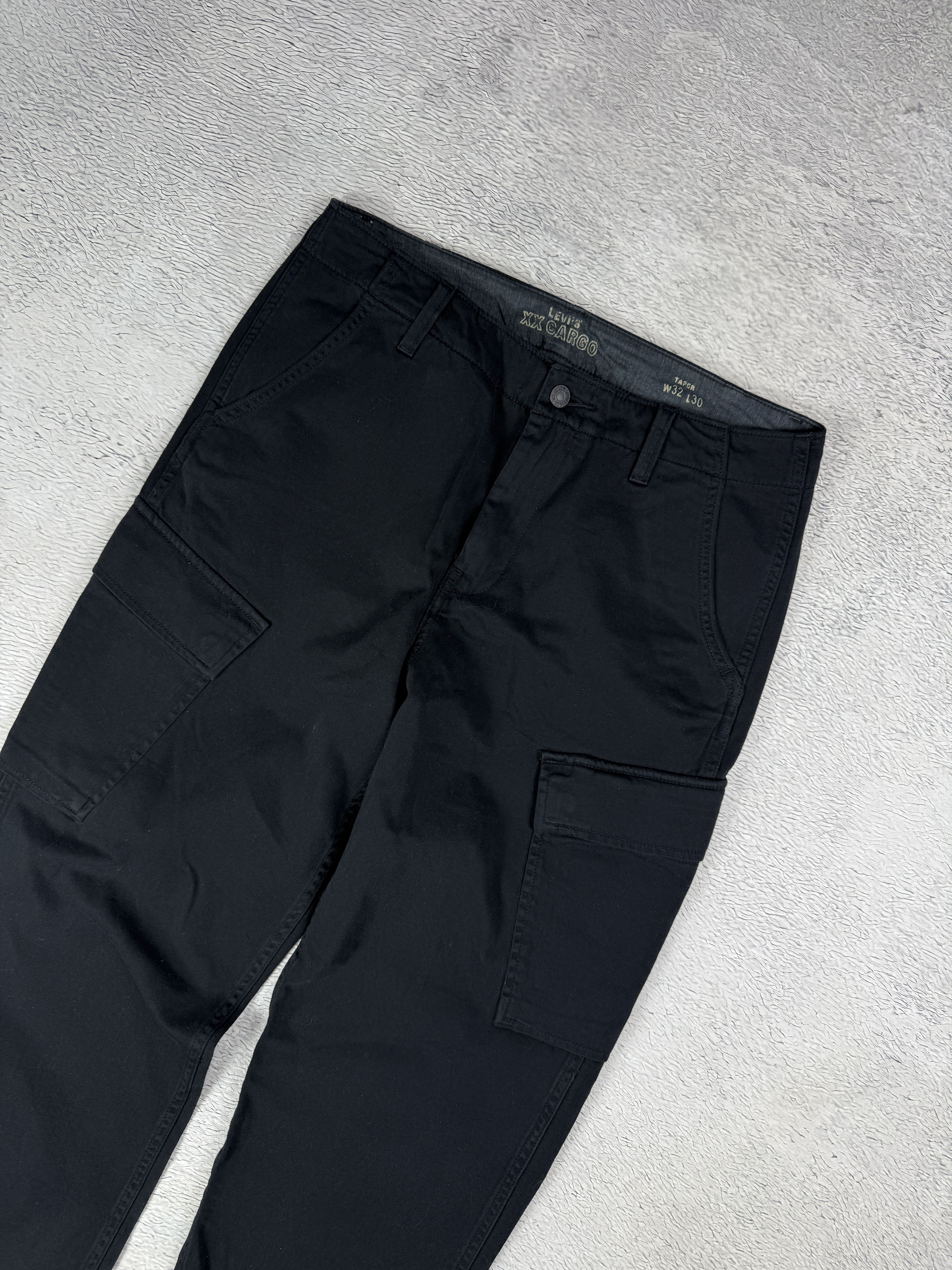 Levi's Levi's XX Cargo Pants Chino Black Taper Straight Multipocekt Size US 32 / EU 48 - 4 Thumbnail
