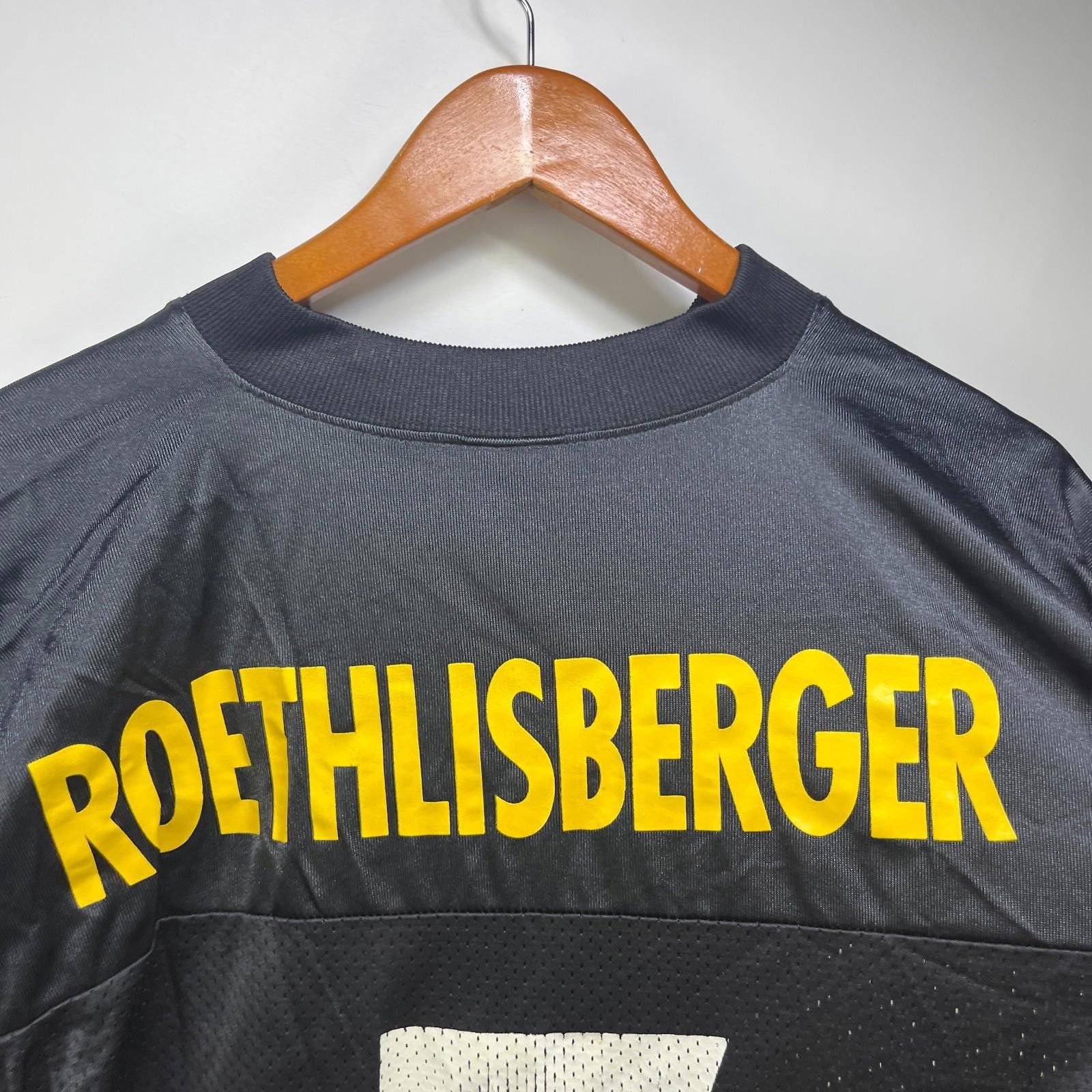 Reebok Vintage Pittsburgh Steelers Roethlisberger Jersey Large Size ONE SIZE - 11 Thumbnail