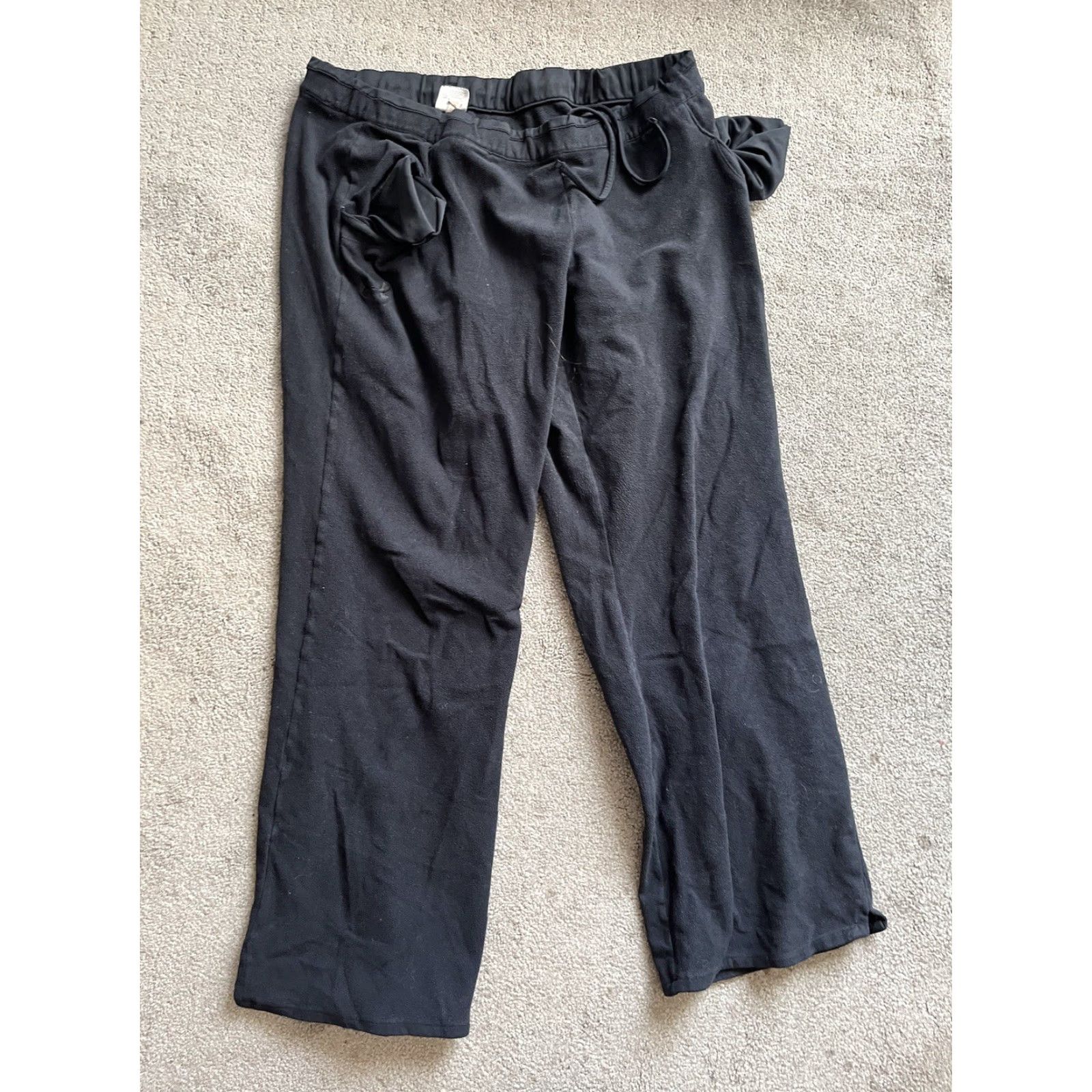 Under Armour Under Armour Loose Joggers Women's Black Sweatpants Drawstring Size XL Fleece Size 40" / US 18 - 2 Thumbnail