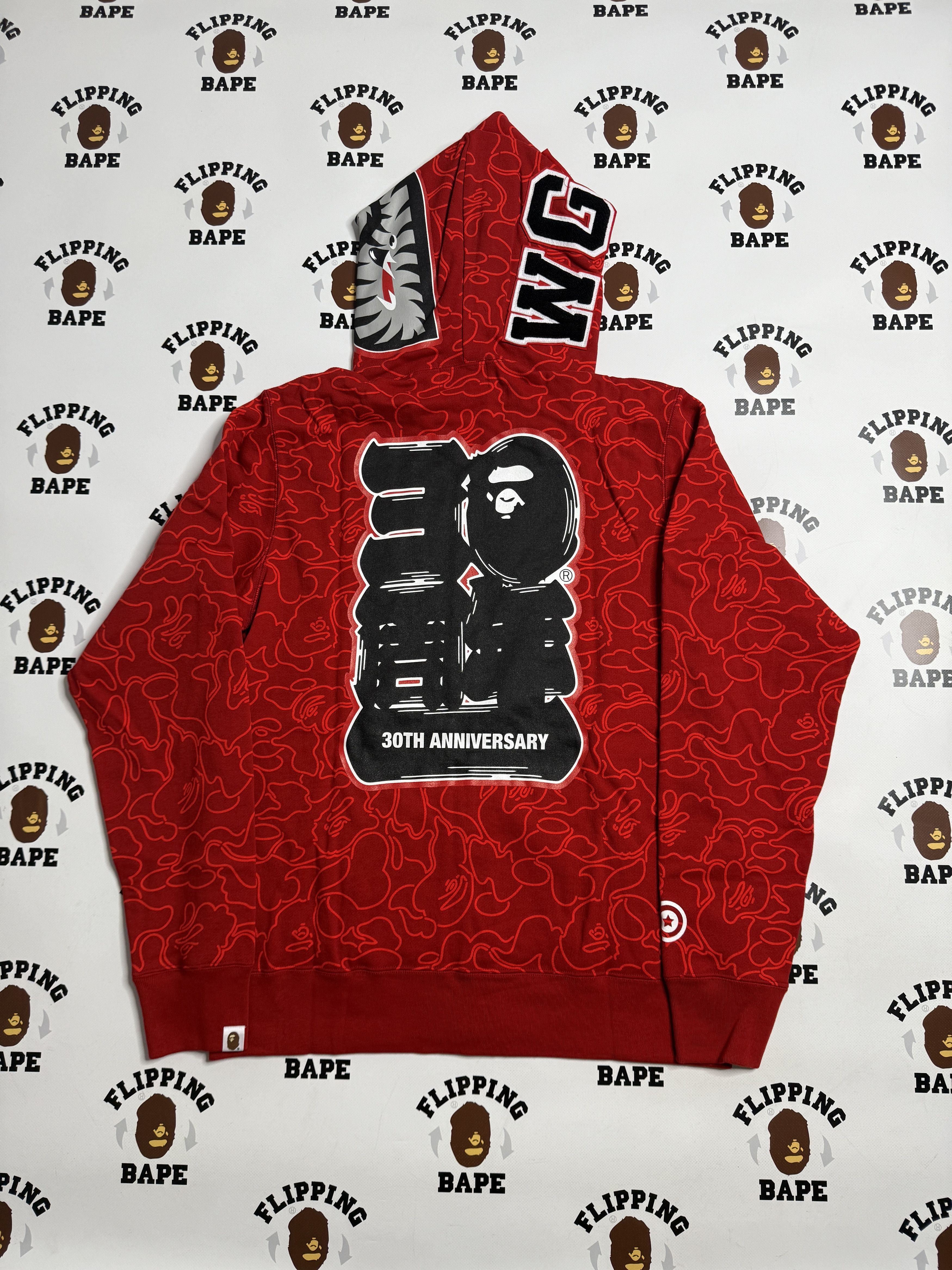 Bape BAPE 30TH ANNIV. LINE CAMO SHARK FULL ZIP HOODIE Size US XL / EU 56 / 4 - 2 Thumbnail