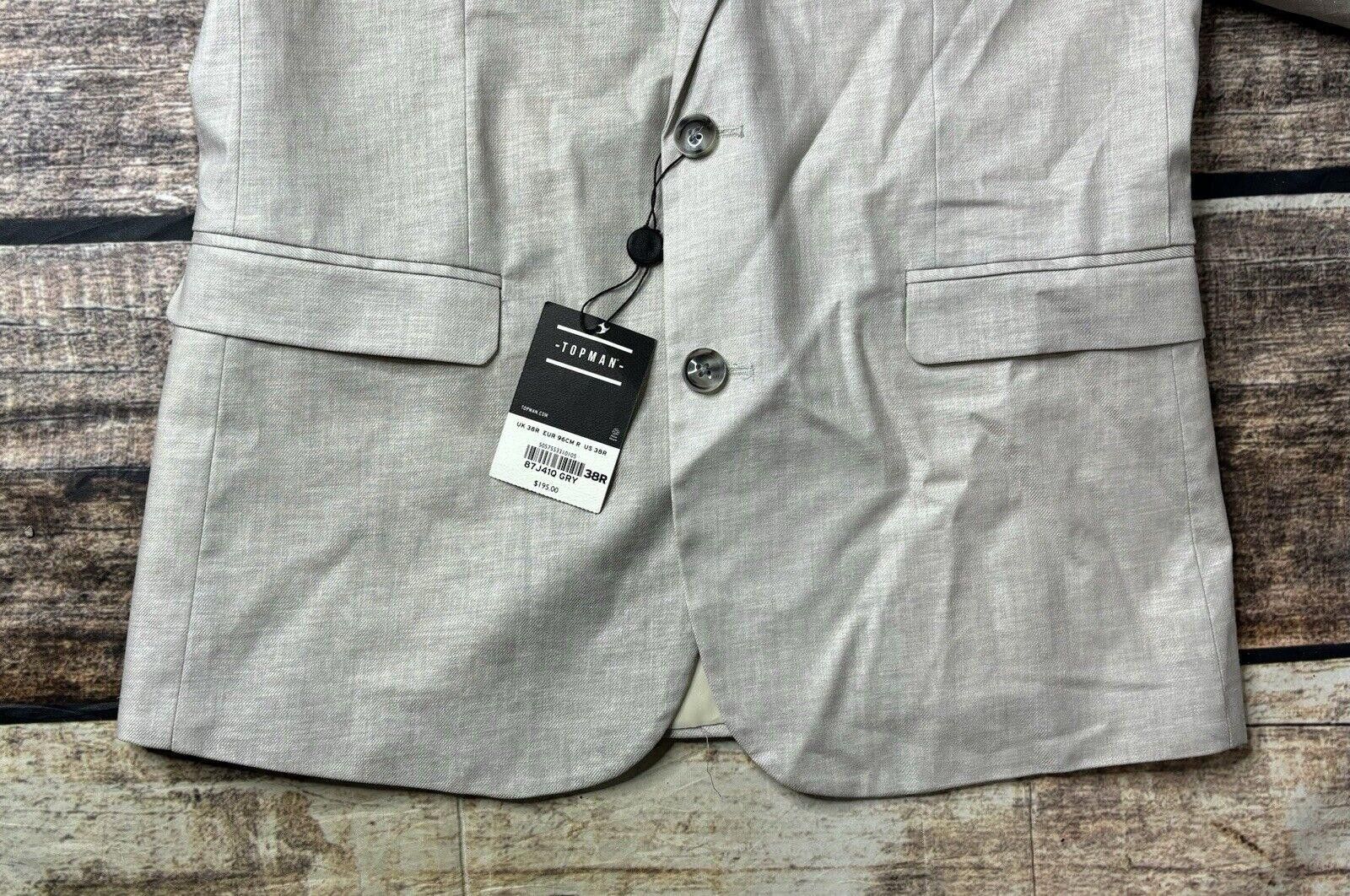 Topman Topman Hylan Blazer Jacket Mens 38R Linen Blend Handkerchief Size 36R - 6 Thumbnail