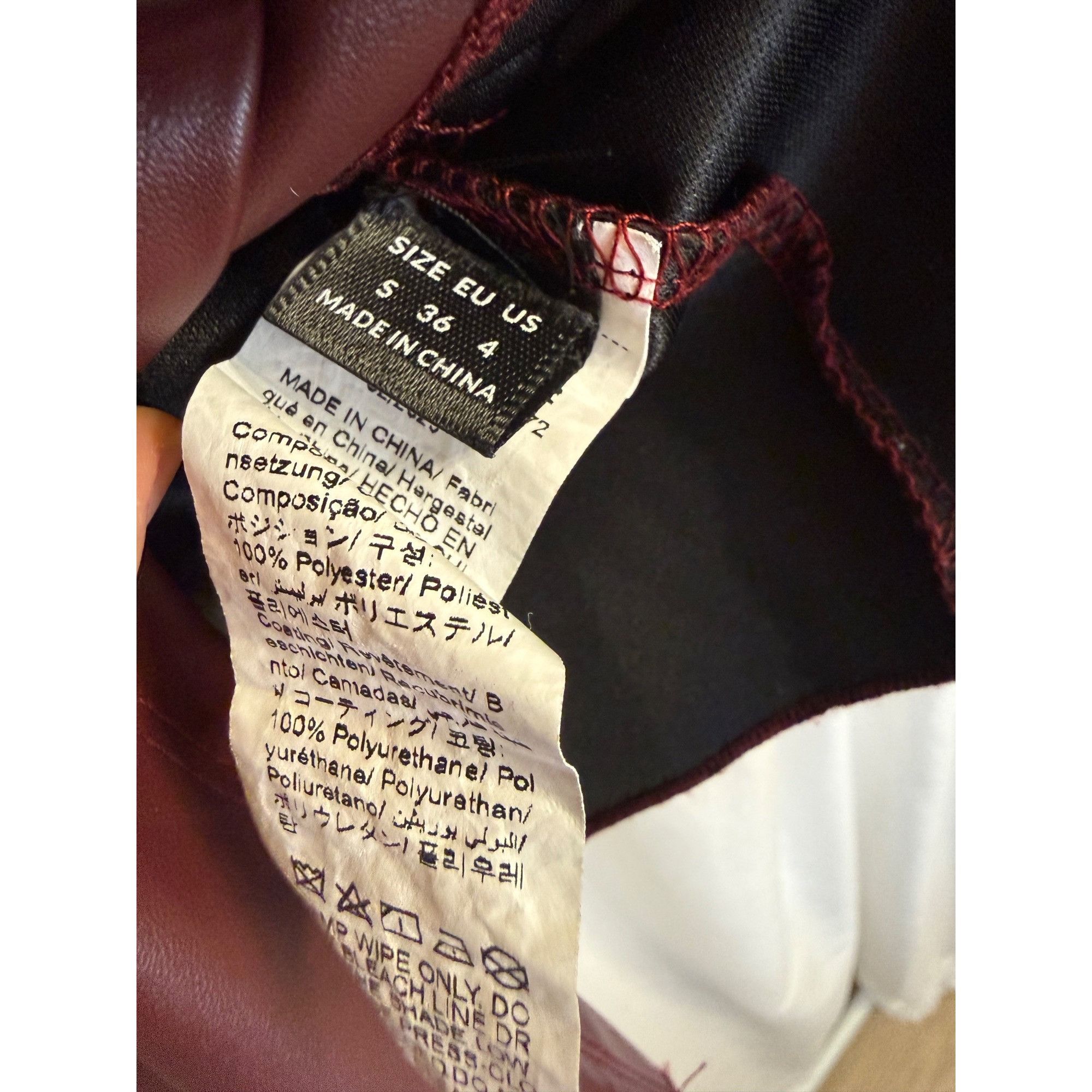 Shein SHEIN Faux Leather Burgundy Tube Top Size S Size S / US 4 / IT 40 - 3 Thumbnail
