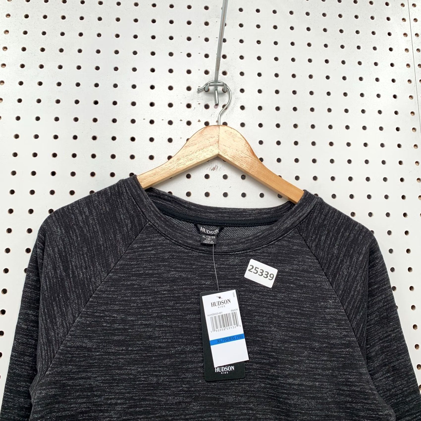 Hudson HUDSON Cropped Sweatshirt Black Womens XL Long Sleeve Crewneck Pullover Sweatshirt Size XL / US 12-14 / IT 48-50 - 7 Thumbnail