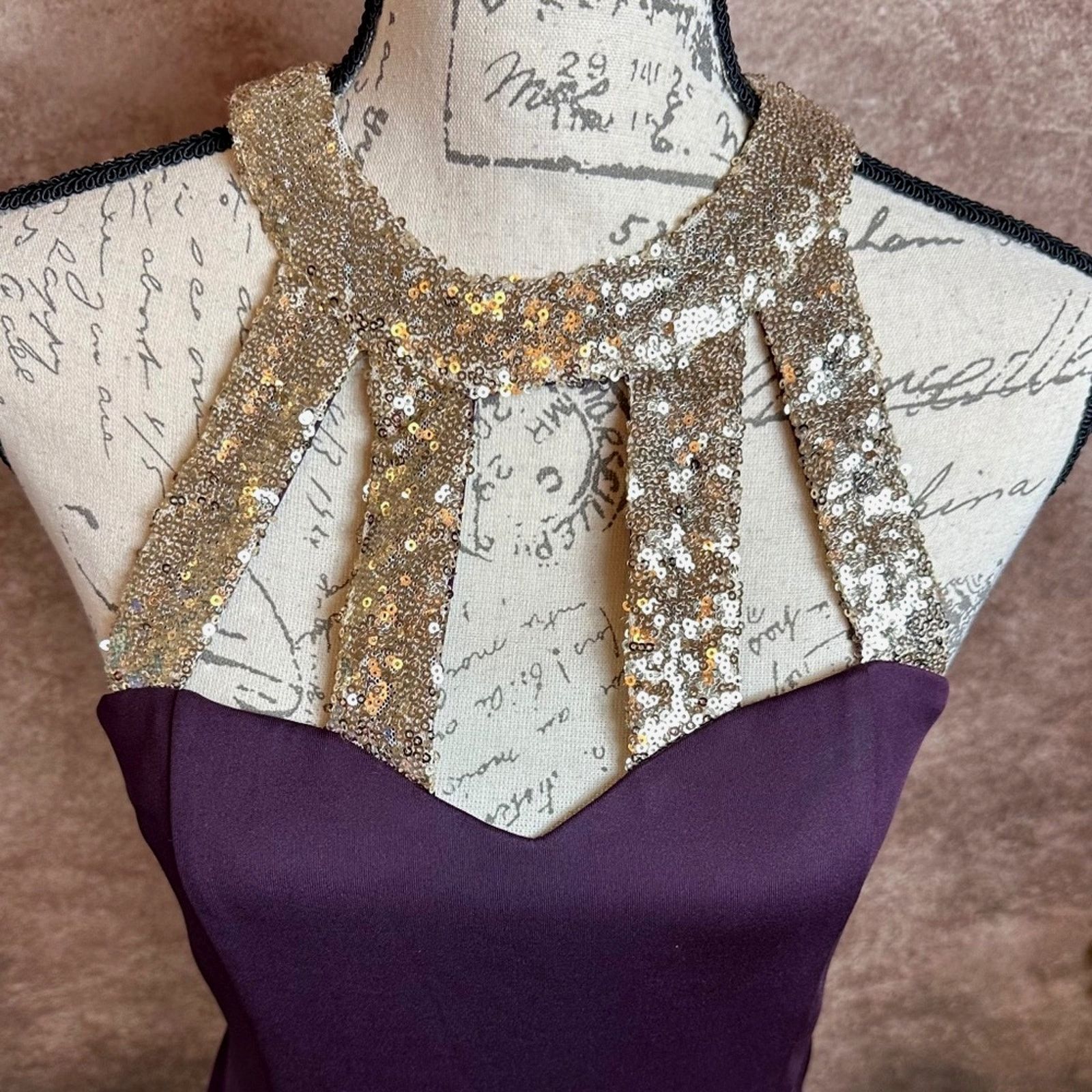 Other Tobi Cut Out Back Mini Cocktail Dress Purple Gold - size M Size M / US 6-8 / IT 42-44 - 11 Thumbnail