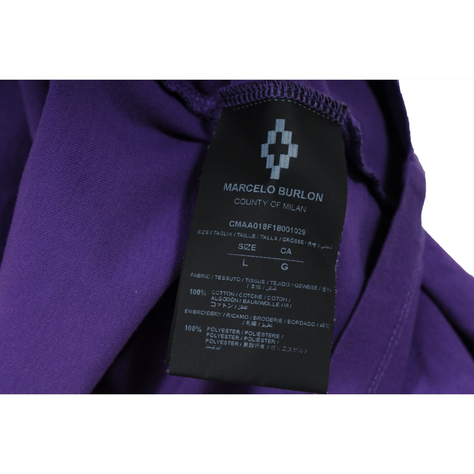Marcelo Burlon MLB Miami Florida Marlins T Shirt Large Purple Orange Size US L / EU 52-54 / 3 - 6 Thumbnail