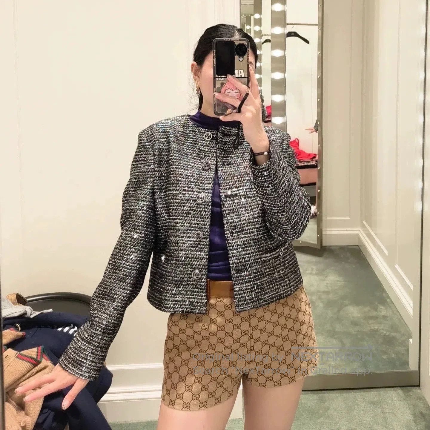 Gucci gucci striped short jacket with round collar. Size S / US 4 / IT 40 - 8 Thumbnail