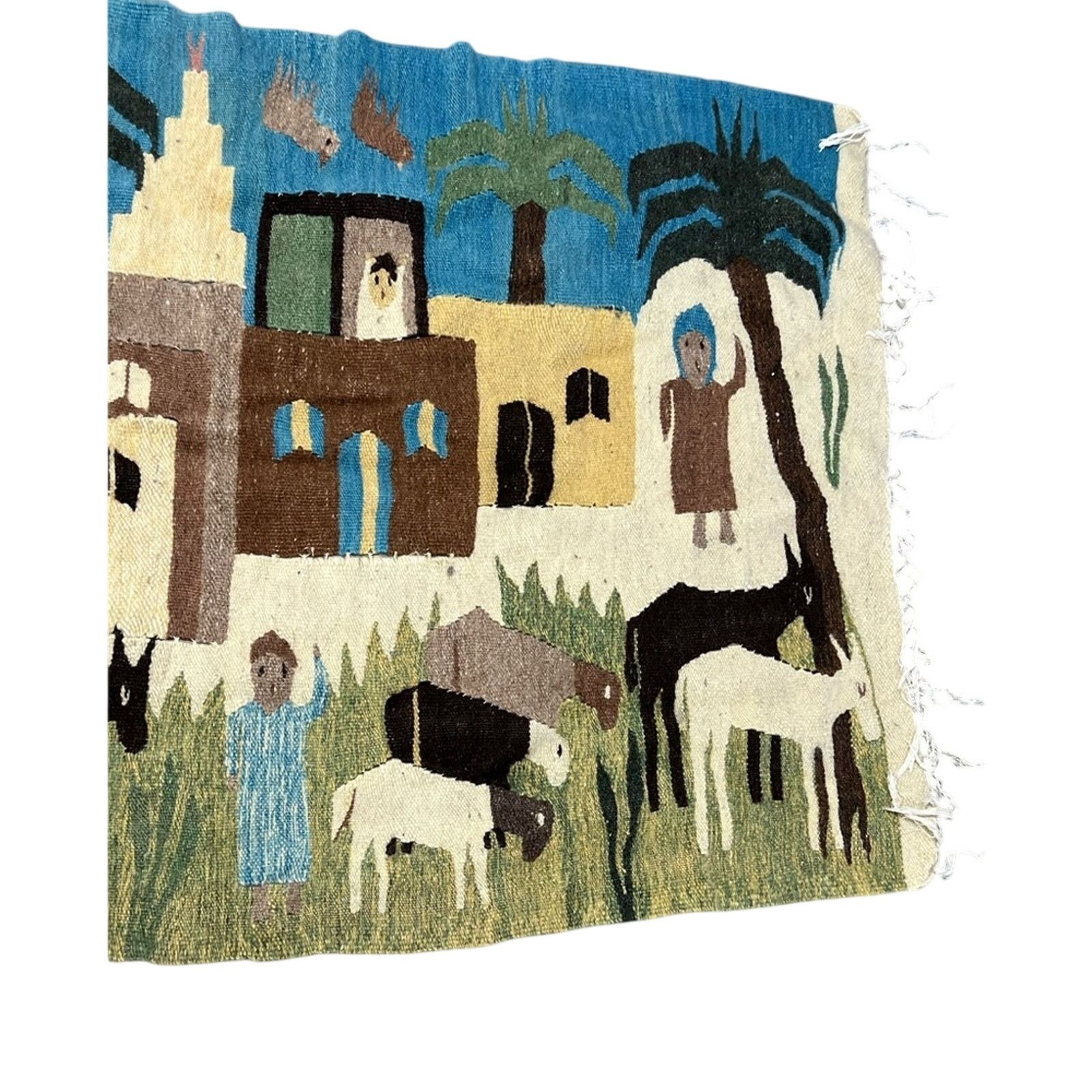 Other Egyptian Hand Woven Tapestry 5 FT Art Egypt-Wool Kilim Rug Size ONE SIZE - 3 Thumbnail