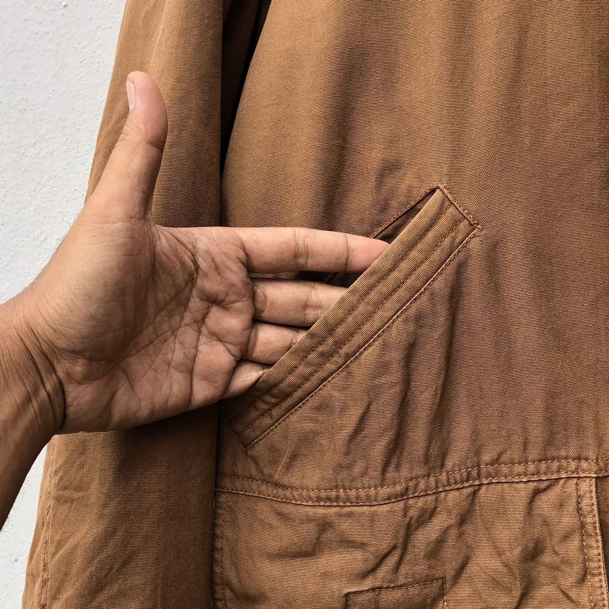 Vintage Vintage Canvas Brown Button Up Collar Coduray Chore Jacket Size US L / EU 52-54 / 3 - 5 Thumbnail