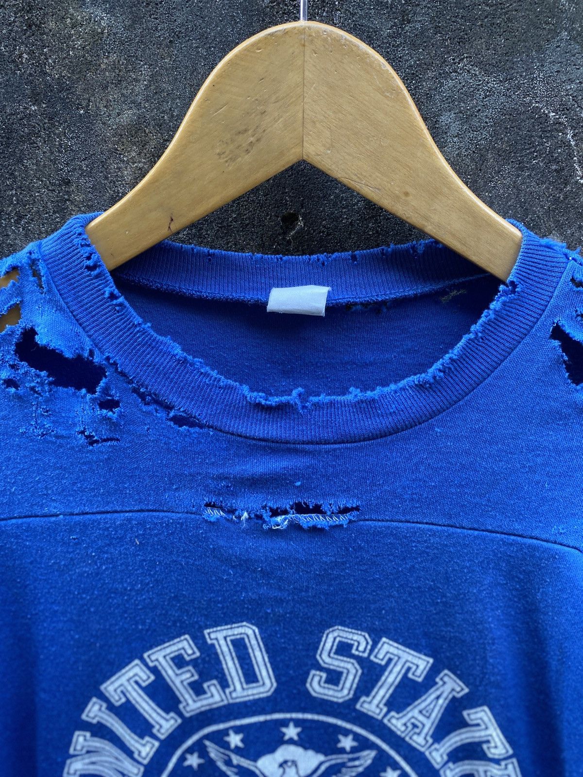 Vintage 90’s Thrashed US Air Force Faded Shirt Distressed Erd Grunge Size US M / EU 48-50 / 2 - 7 Thumbnail