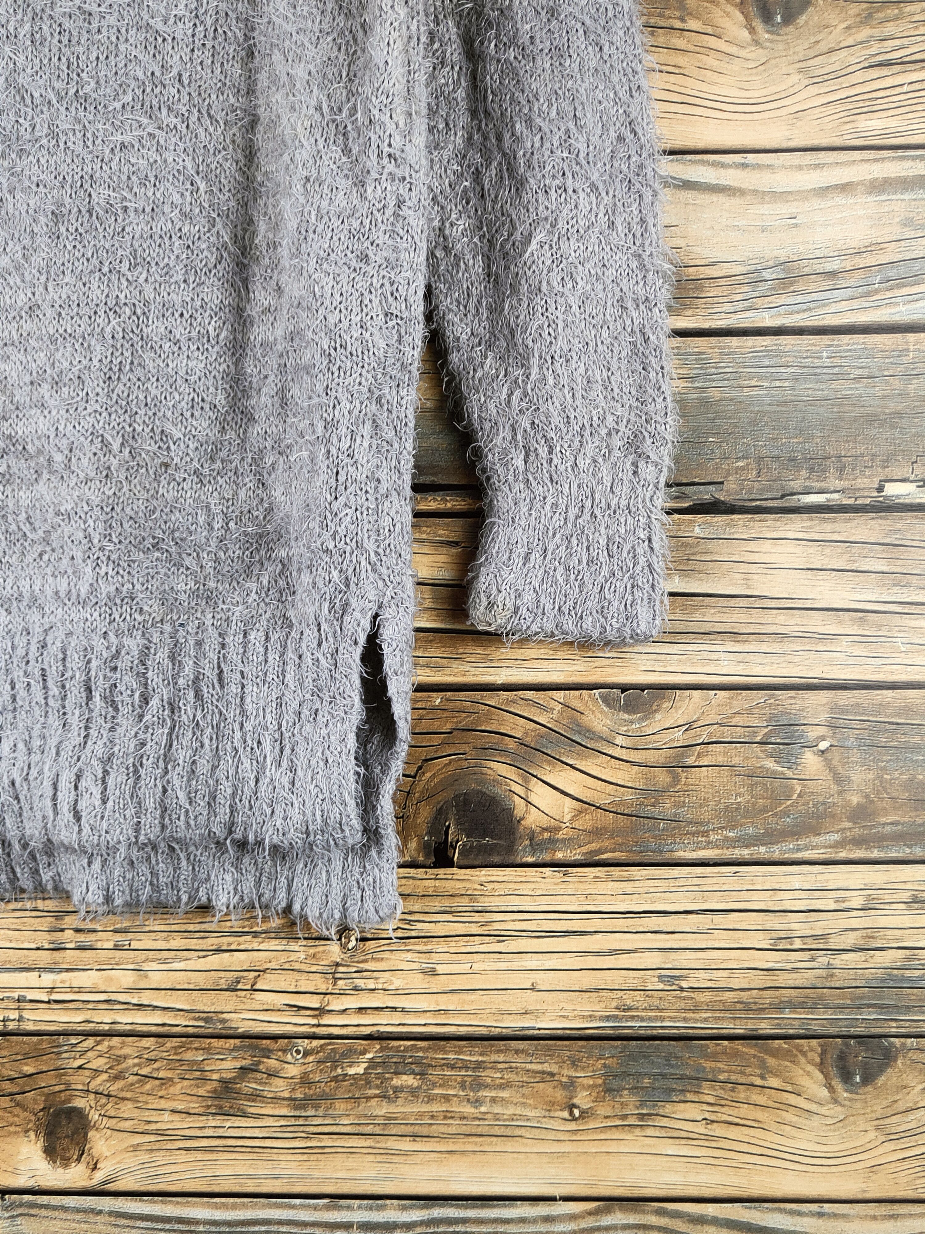 Japanese Brand DL L'espoir Dark Gray Fur Mohair Knitwear #46-490 Size M / US 6-8 / IT 42-44 - 6 Thumbnail