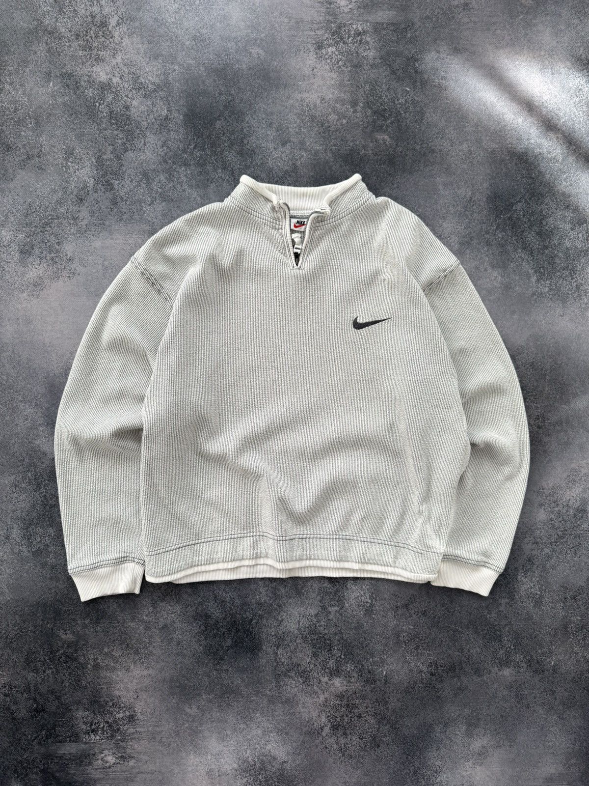 Nike 💥RARE! Vintage nike y2k sweatshirt zip up embroidered logo Size US L / EU 52-54 / 3 - 1 Thumbnail