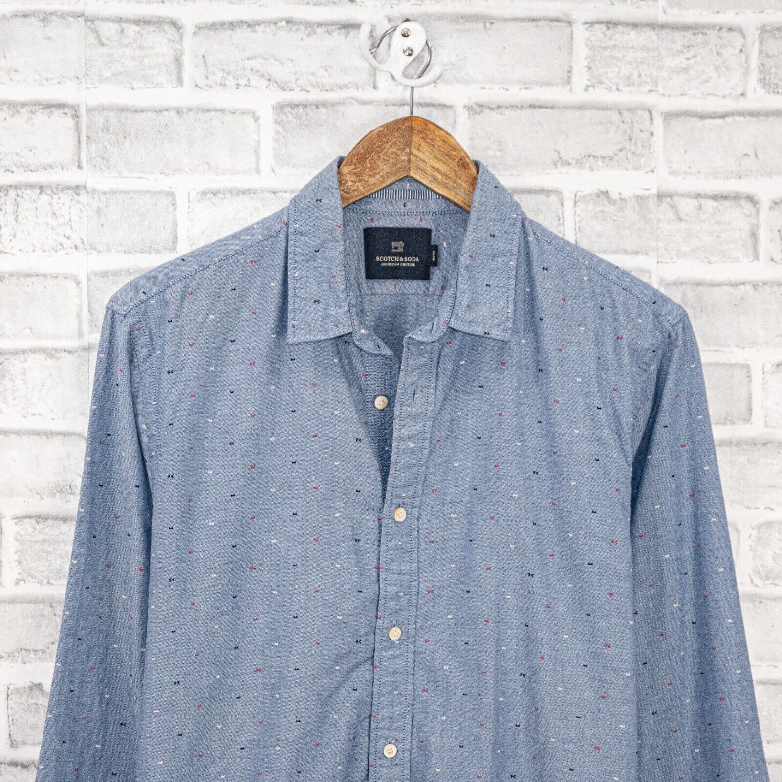 Scotch & Soda Scotch & Soda Slim Chambray Button Down Shirt color spec Size US M / EU 48-50 / 2 - 4 Thumbnail