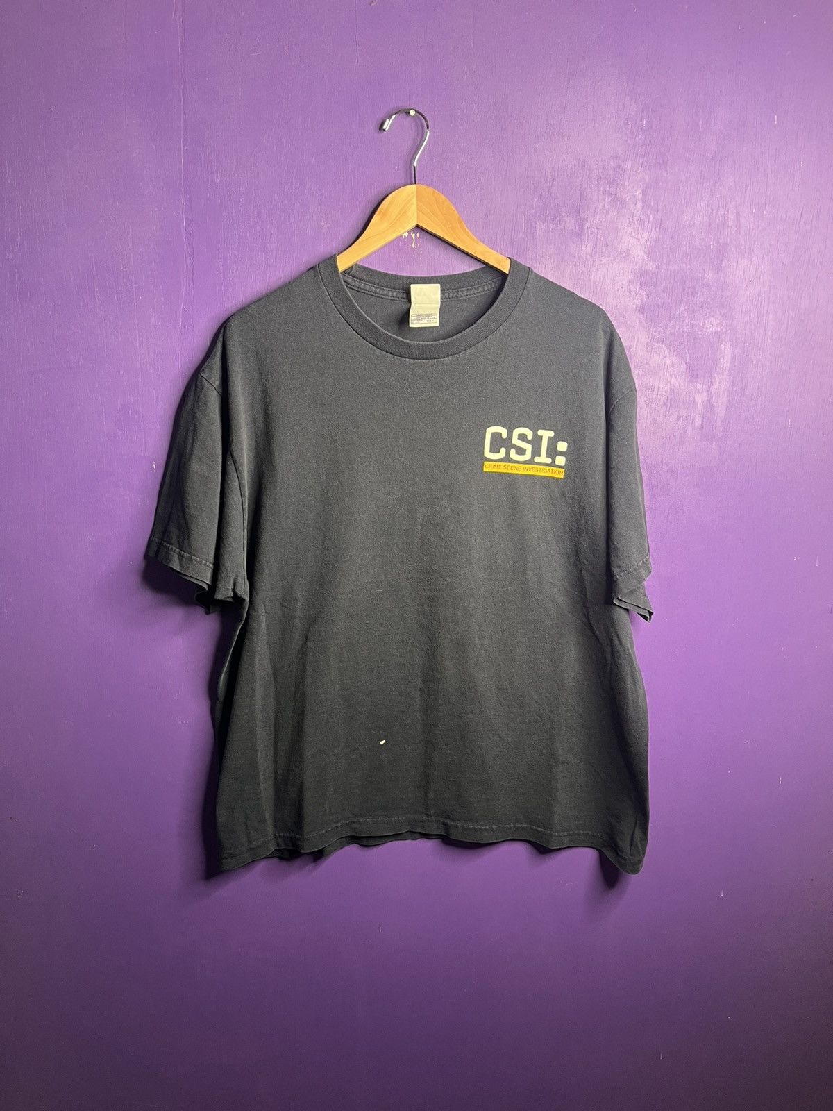 Vintage Vintage 90s CSI crime scene investigation mullet tee Size US XL / EU 56 / 4 - 1 Thumbnail
