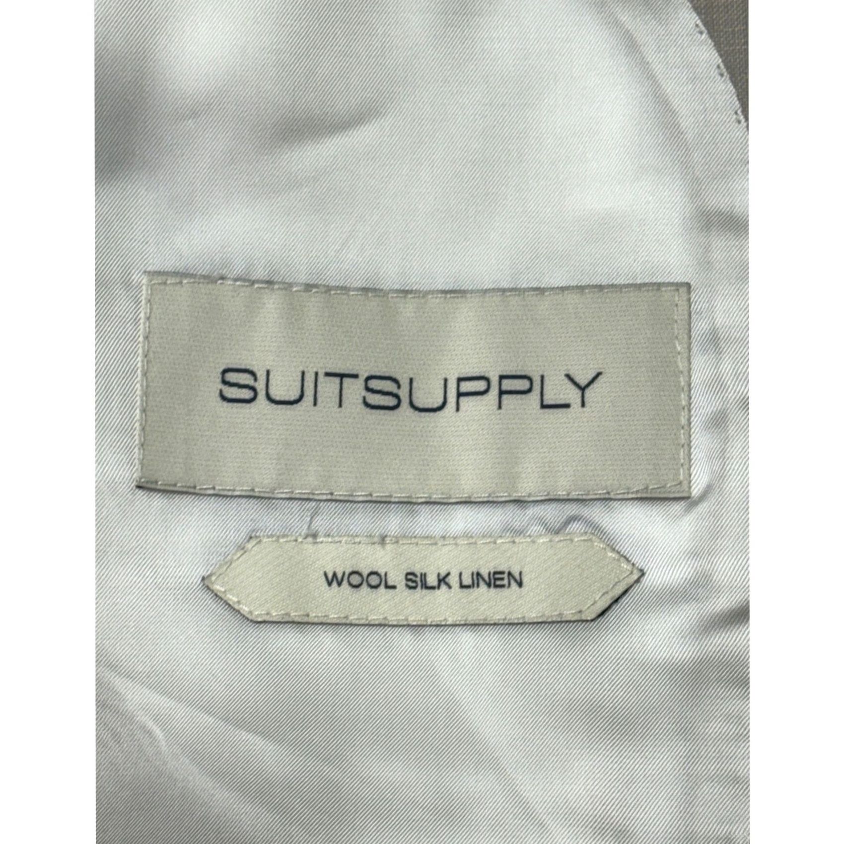 Suitsupply Suitsupply Havana Patch Blazer Light Grey Wool Silk Linen Slim Fit 34r Size 34R - 7 Thumbnail