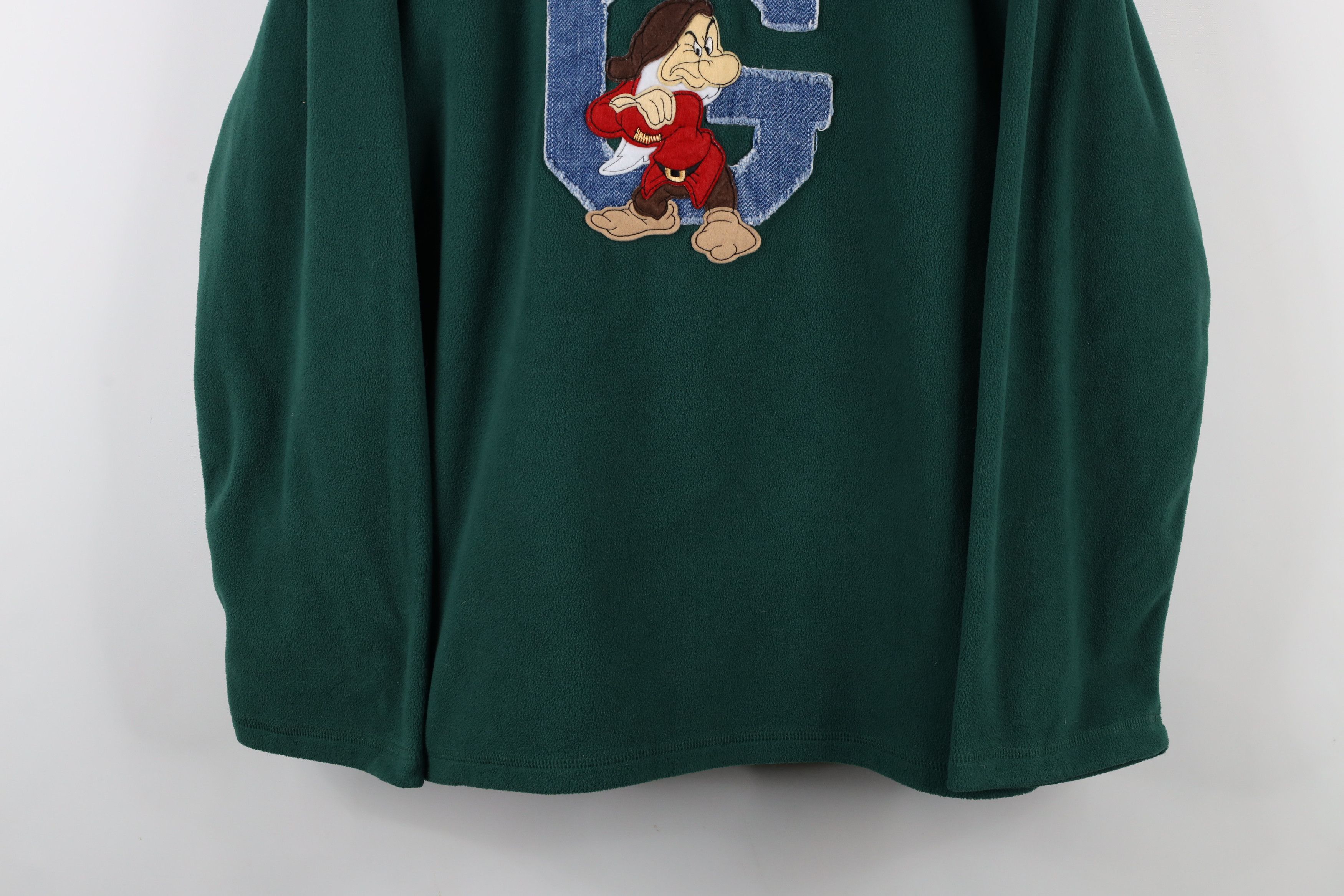 Disney × Vintage Vintage Disney Grumpy Dwarf Fleece Crewneck Sweater Green Size XL / US 12-14 / IT 48-50 - 3 Thumbnail