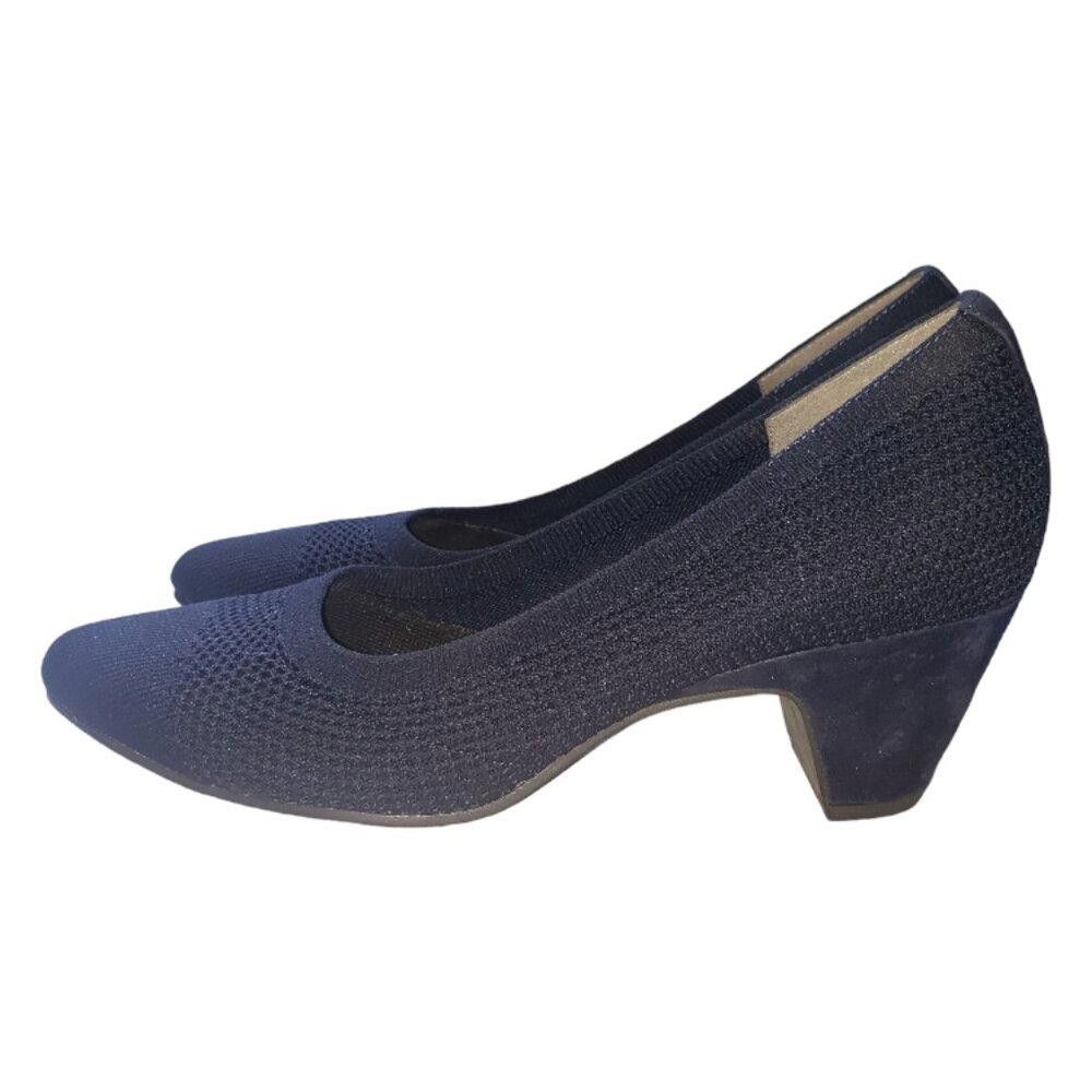 Eileen Fisher SH124 Eileen Fisher Navy Blue Mesh Pumps Size 10 Size US 10 / IT 40 - 9 Thumbnail