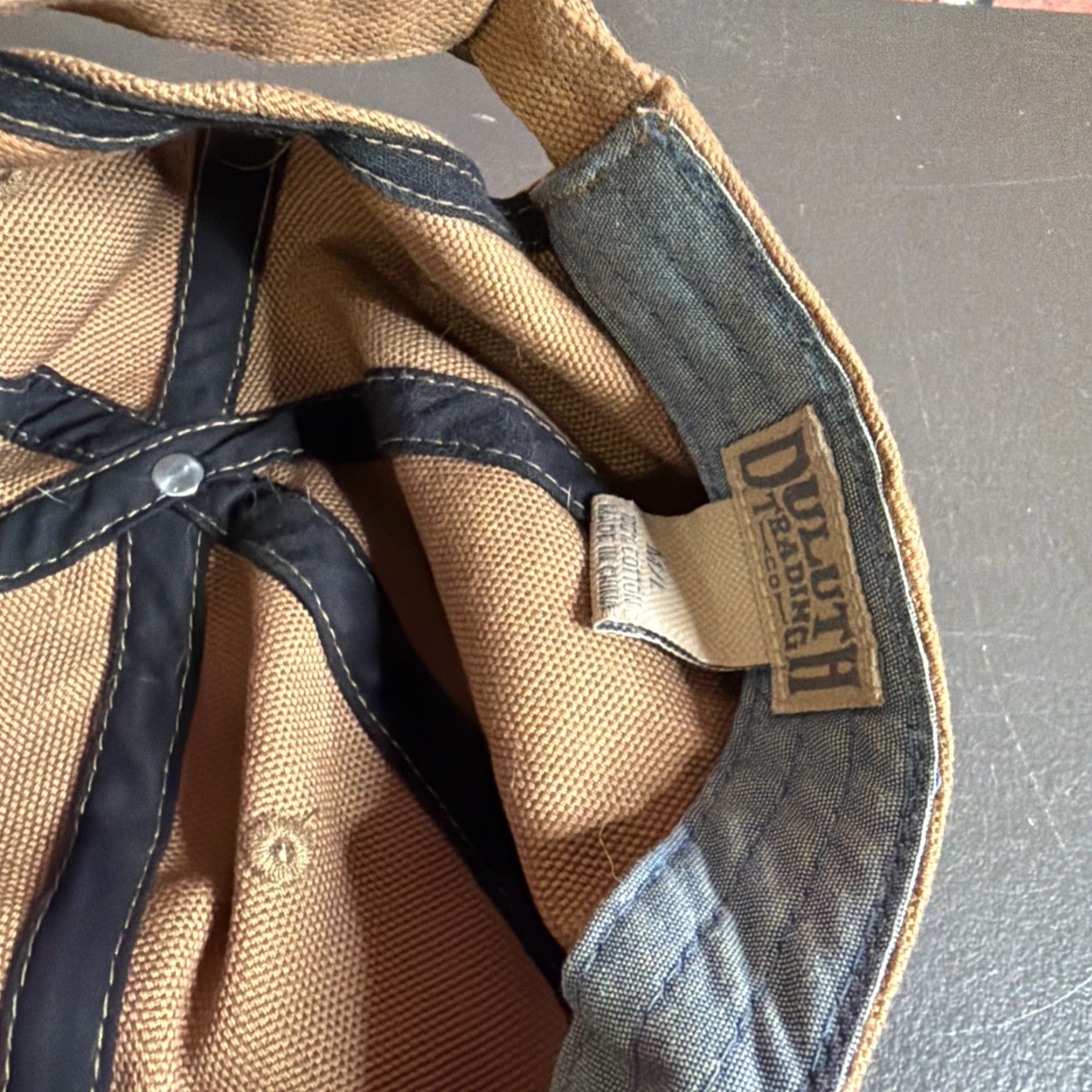 Vintage Duluth Heavyweight Canvas Cap Hat M/L Tan Brown Winter Cap Outdoor Fur Lined Fleece Lined Men Mens Size ONE SIZE - 3 Thumbnail