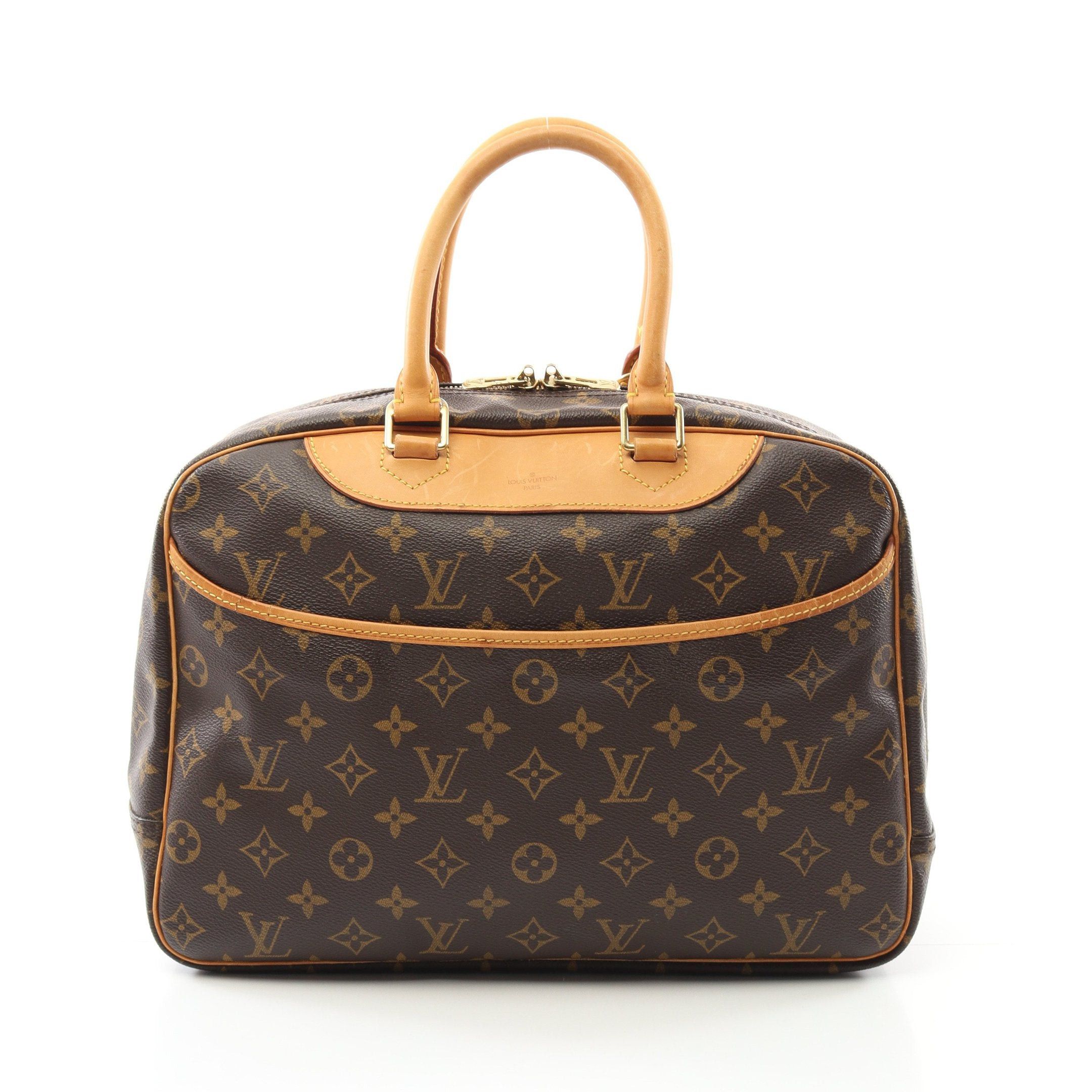 Louis Vuitton Louis Vuitton Deauville Bowling Vanity Monogram Handbag Leather Brown Size ONE SIZE - 1 Thumbnail
