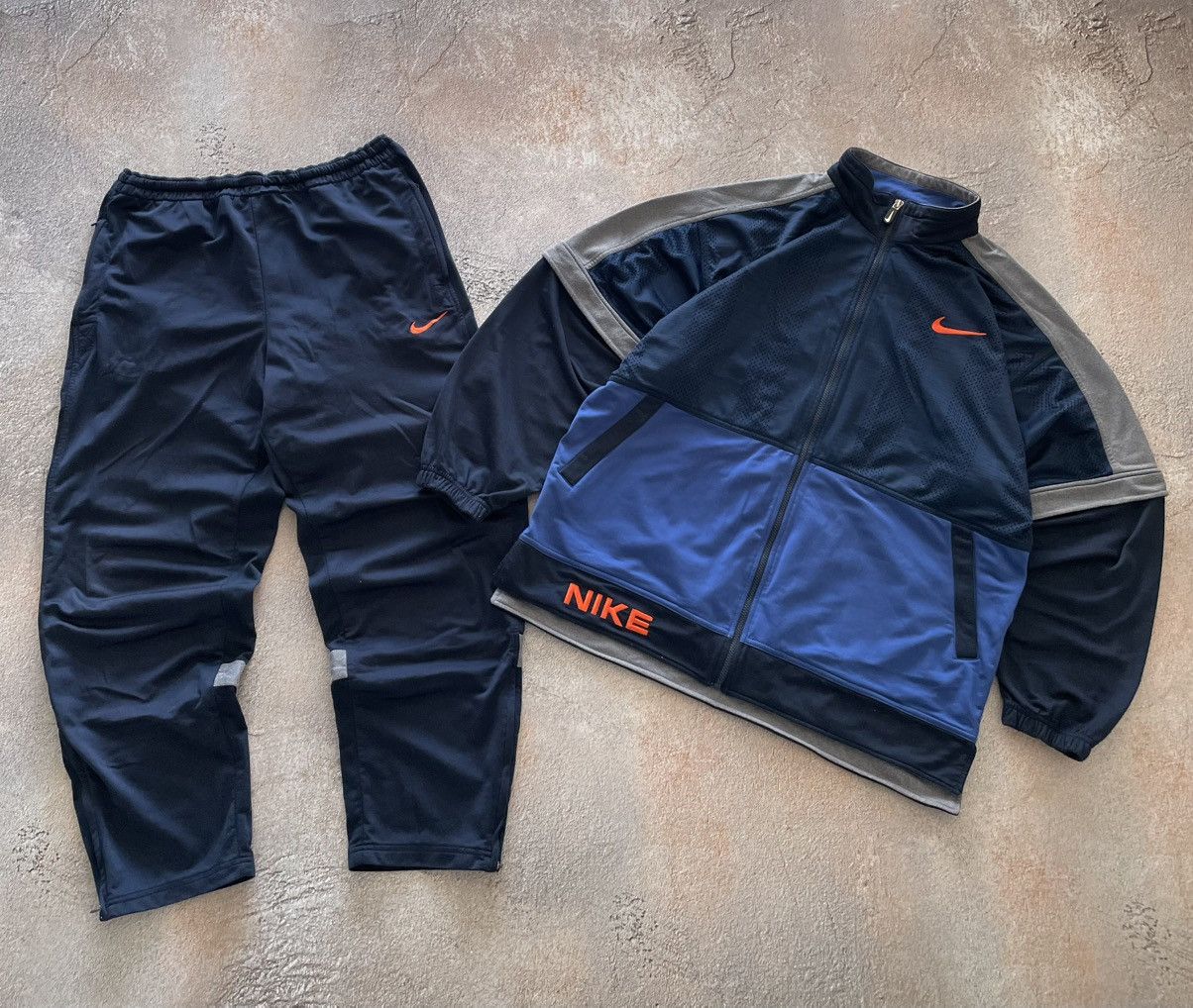 Nike Vintage Nike Big Swoosh Cotton Boxy Tracksuit Set Size US XL / EU 56 / 4 - 1 Thumbnail