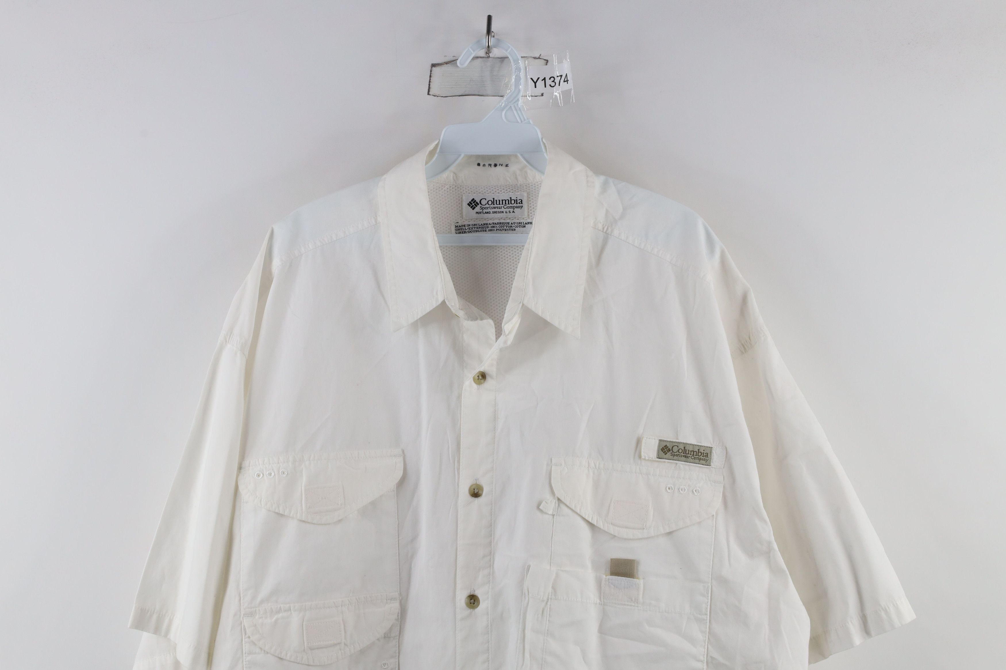 Columbia × Vintage Vintage Columbia PFG Fishing Short Sleeve Button Shirt White Size US XXL / EU 58 / 5 - 2 Thumbnail