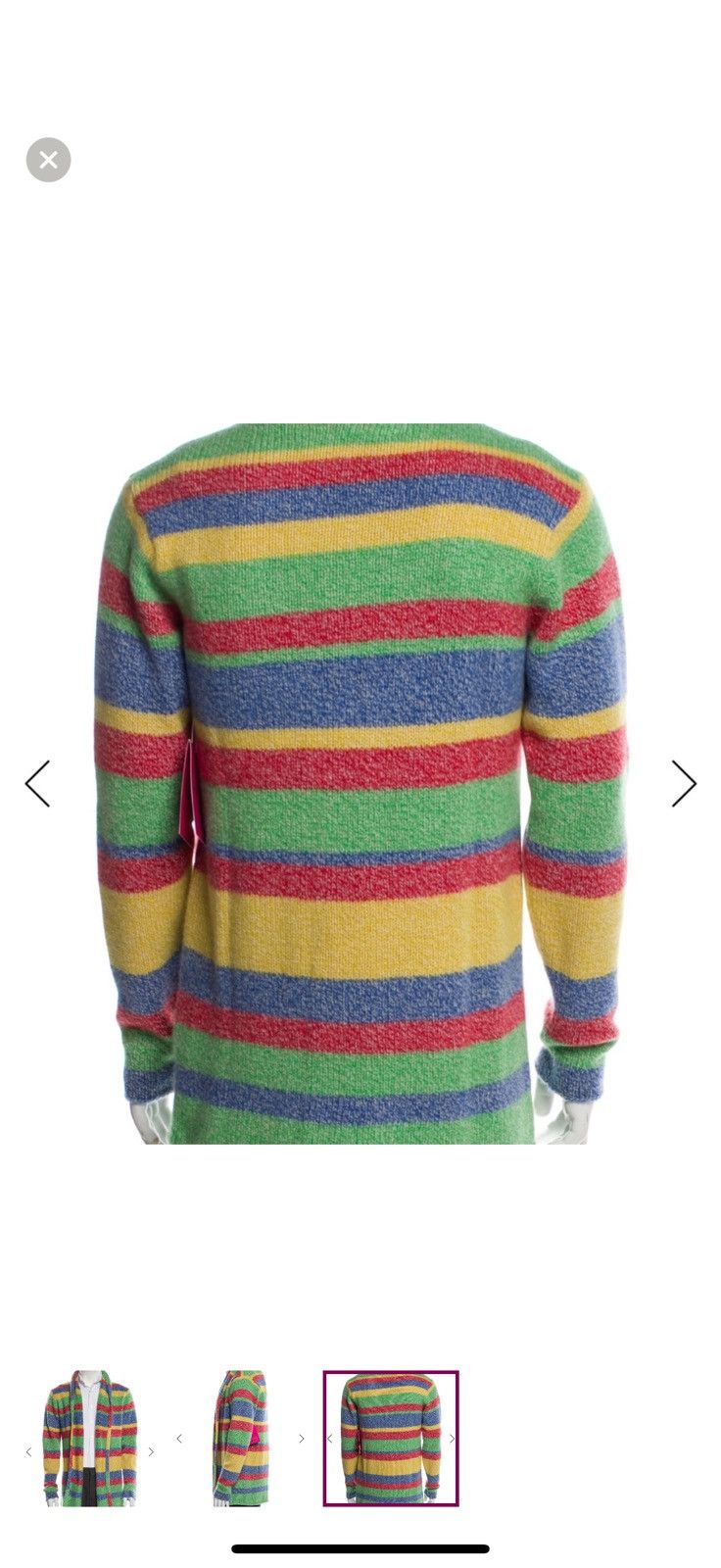 The Elder Statesman The Elder Statesman Multicolor Striped Cashmere Cardigan Size US XS / EU 42 / 0 - 2 Thumbnail