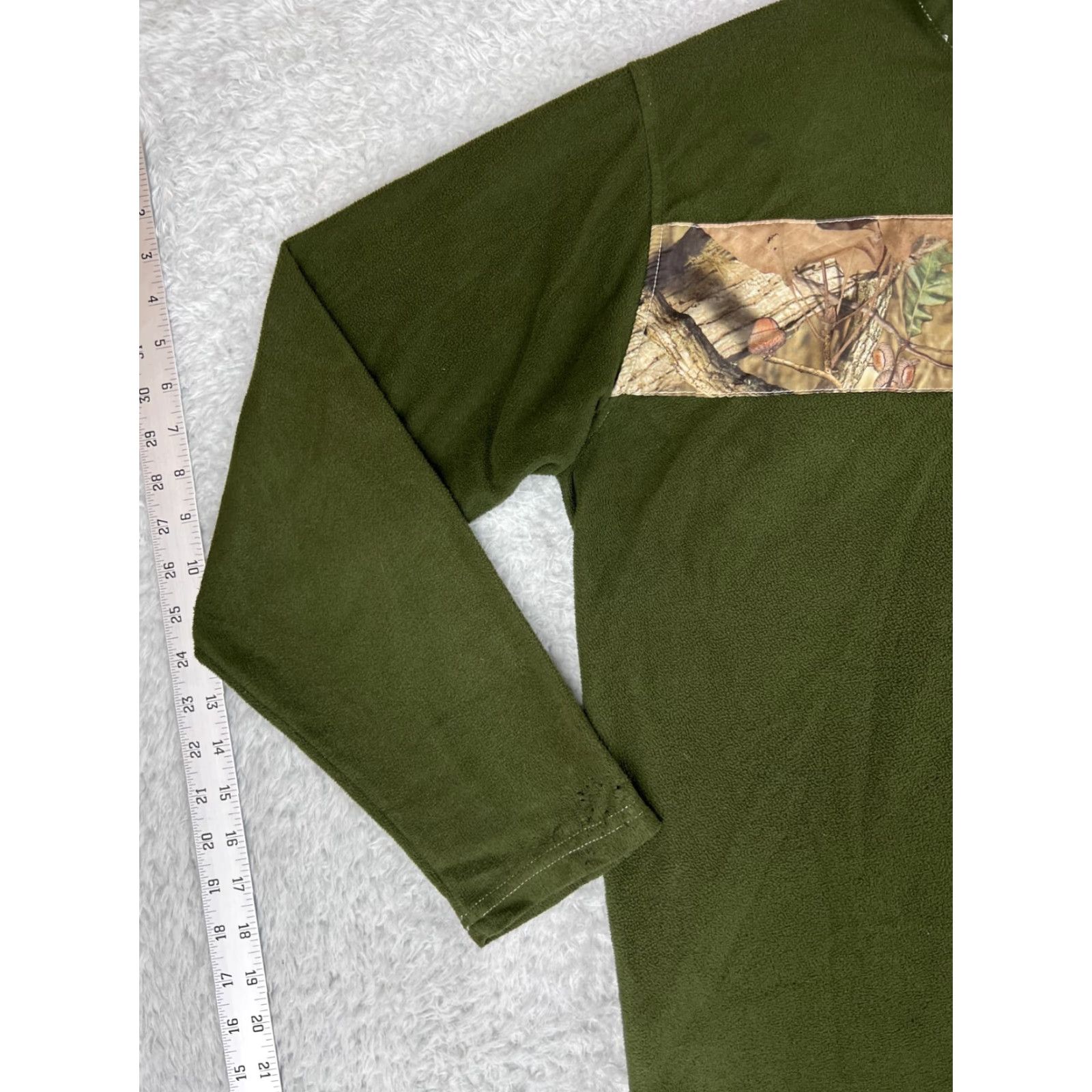Habitat Habit Men 1/4 Zip Pullover Sweatshirt Camouflage Green XL Fleece Mock Neck Sports Outdoor Shirt Size US XL / EU 56 / 4 - 3 Thumbnail