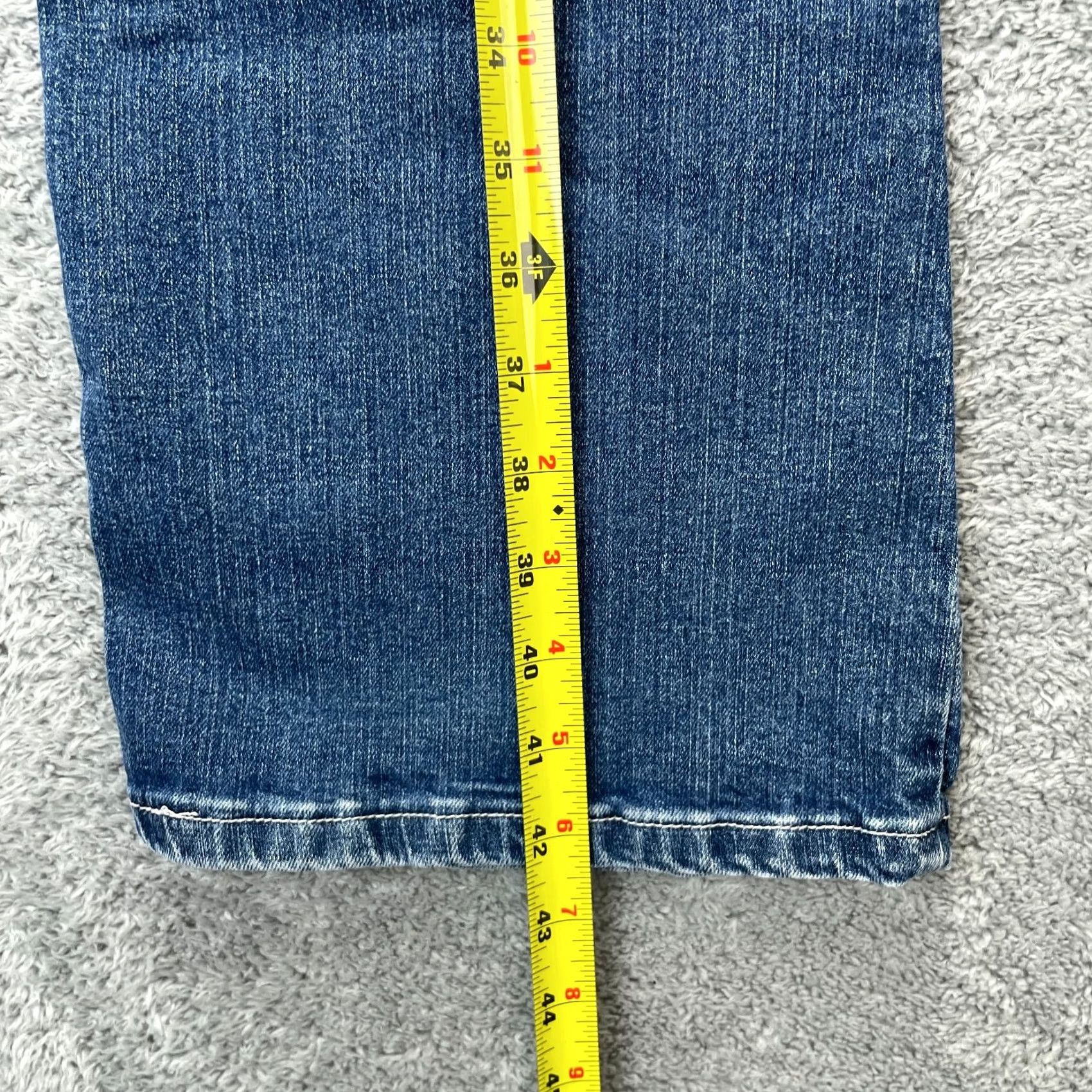 Wrangler Wrangler Jeans Womens 34 Blue Bootcut Denim Logo Button Zipper Stretch 5-Pocket Regular Inseam 33in Cotton Spandex Size 24" / US 00 / IT 34 - 7 Thumbnail