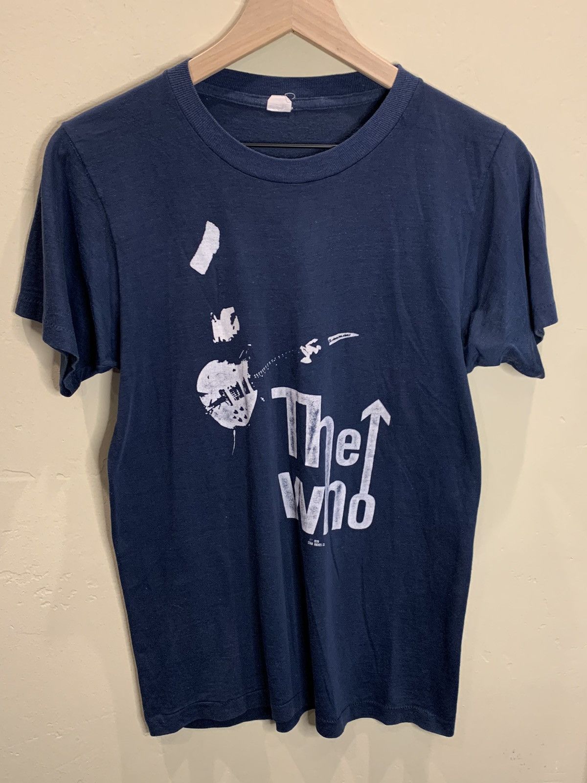 image of Band Tees x Made In USA Vintage 1979 The Who Single Stitch 70's Band T-Shirt M in Navy/White (Size 