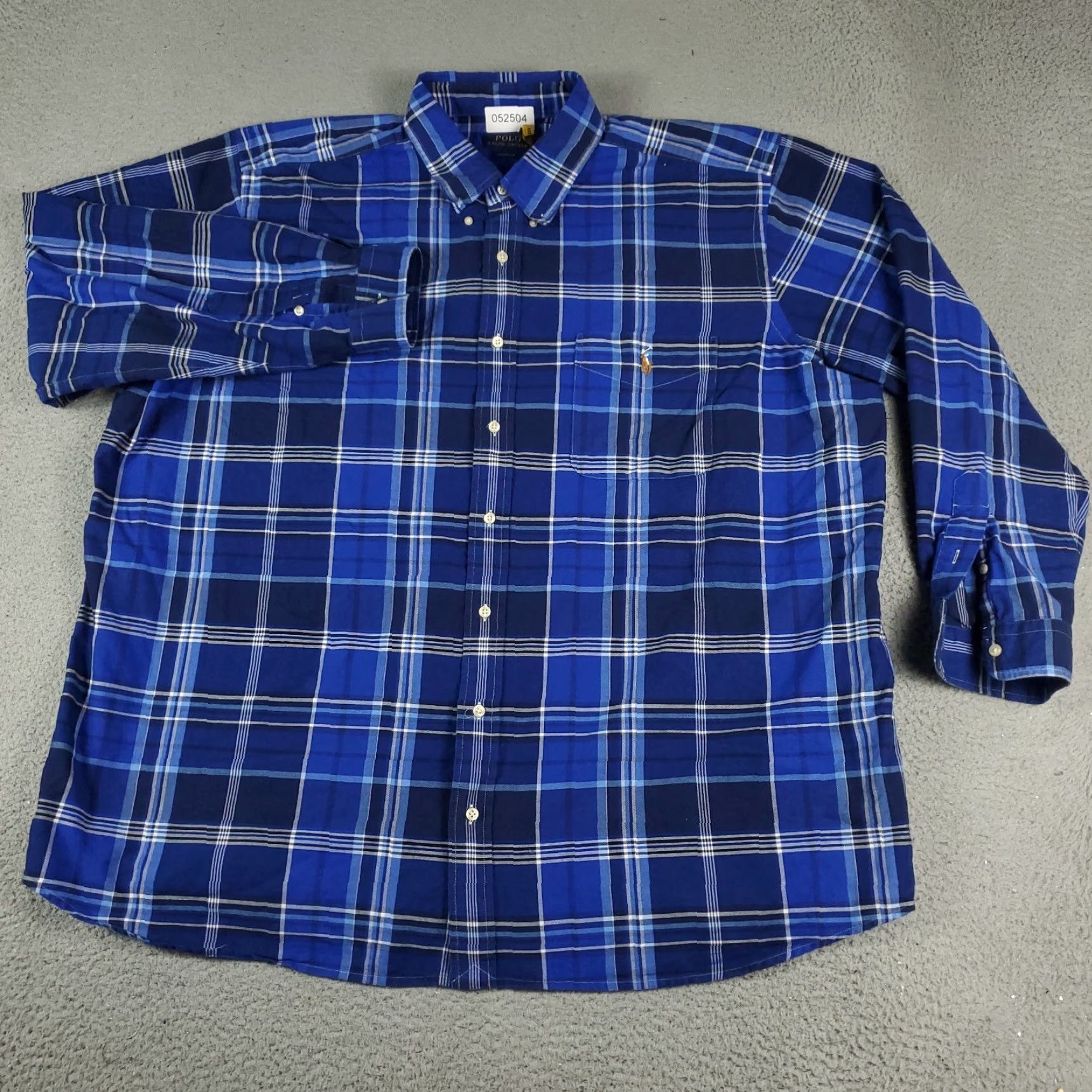 Ralph Lauren Ralph Lauren Shirt Mens Big & Tall Blue Plaid Button-Up Long Sleeve 2XB Casual Business Formal Workwear Button-Down Collar Polo Style? Size US XXL / EU 58 / 5 - 3 Thumbnail