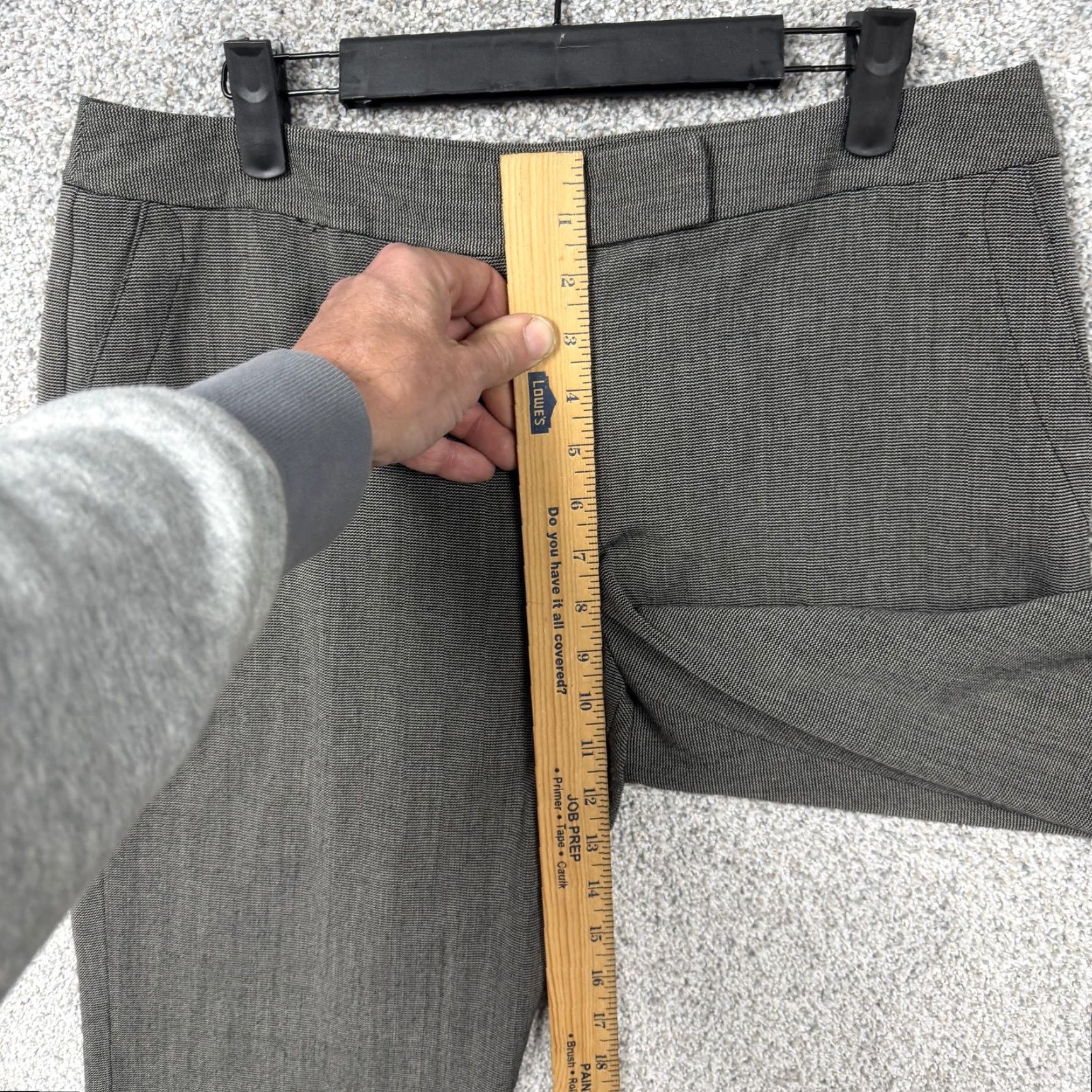 Vintage Rafaella Dress Pants Womens 12P Petite Gray Straight Leg Stretch Office Career Pants Size 34" / US 12 / IT 48 - 5 Thumbnail