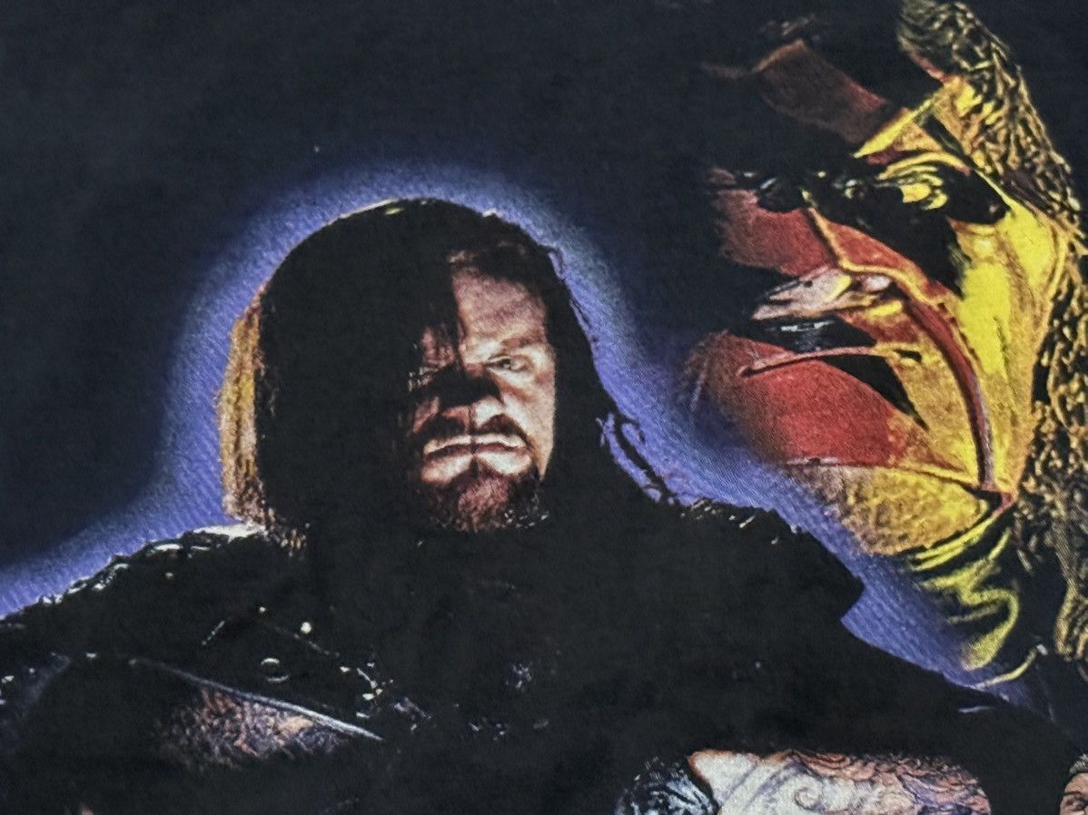 WWE Vintage 90s WWF All Over Print Stone Cold Undertaker T-Shirt Size US XL / EU 56 / 4 - 12 Thumbnail