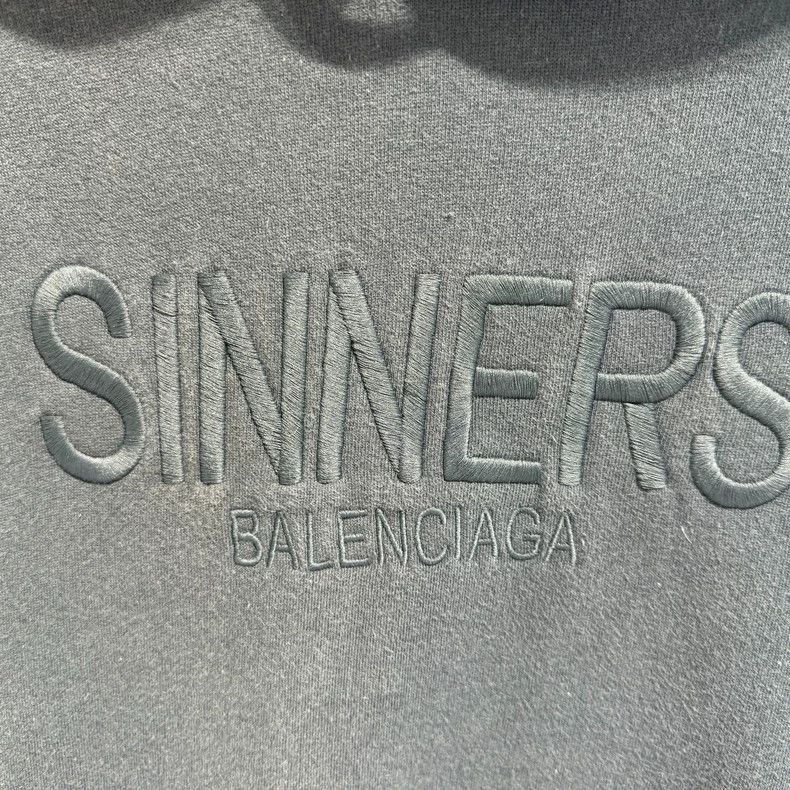 Balenciaga Balenciaga Sinners Distressed Hoodie Size US S / EU 44-46 / 1 - 6 Thumbnail