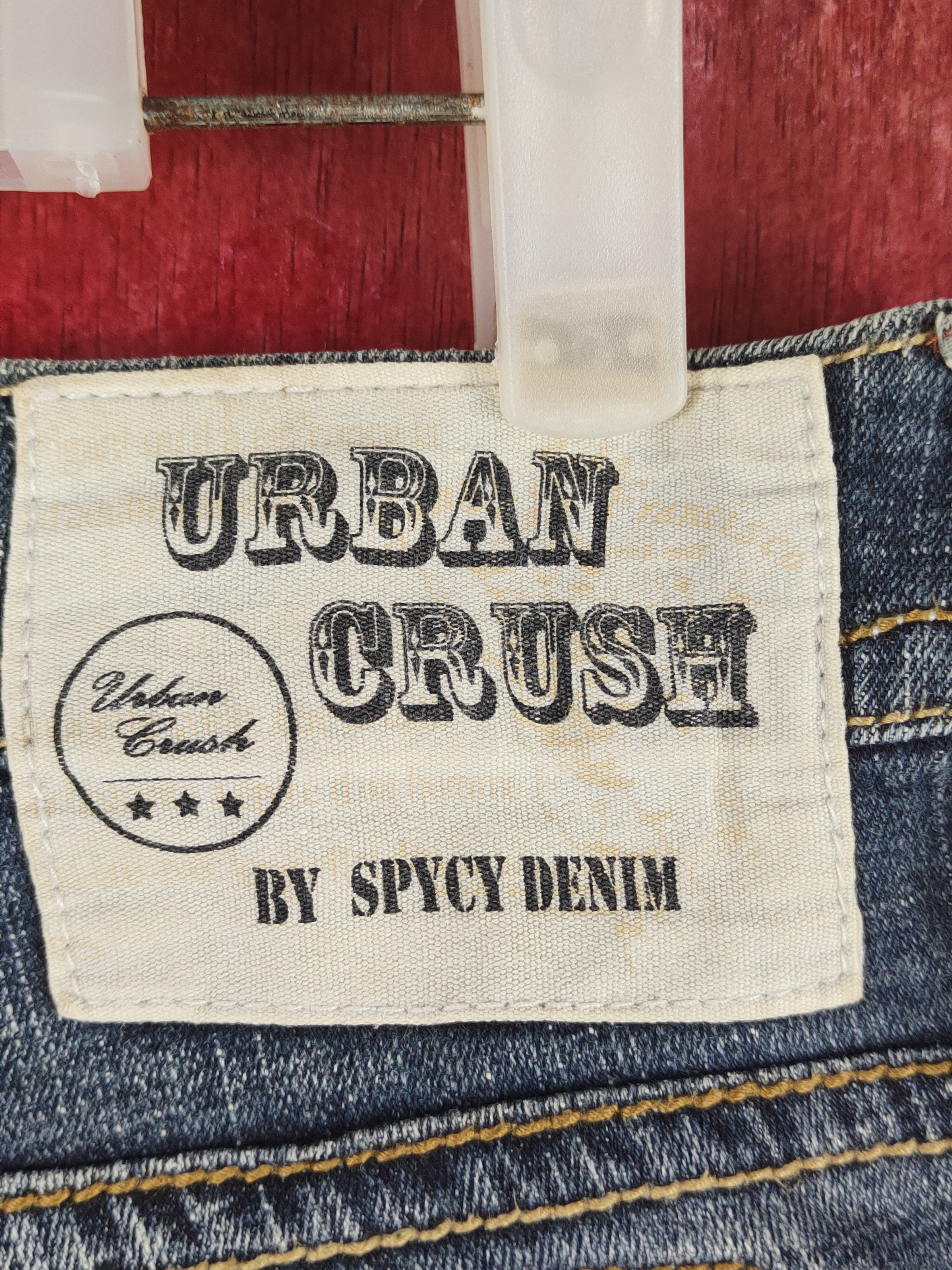 Japanese Brand Urban Crush Dark Blue Distressed Ripped Jeans #S2369 Size 30" / US 8 / IT 44 - 11 Thumbnail