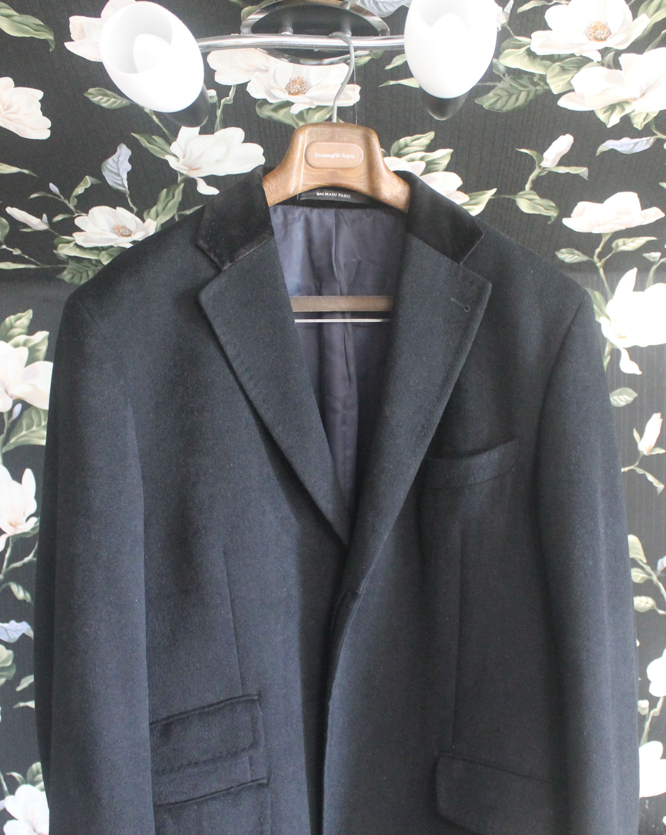 Balmain Balmain Paris Classic Woll Silk Coat Size US M / EU 48-50 / 2 - 2 Thumbnail