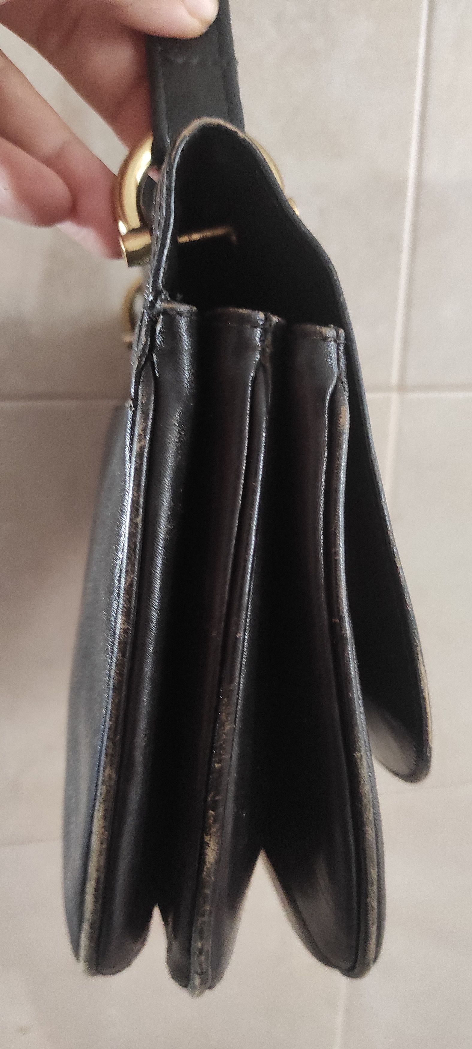 Etienne Aigner × Leather Vintage Etienne Aigner Black Glossy Leather Shoulder Bag Size ONE SIZE - 19 Thumbnail