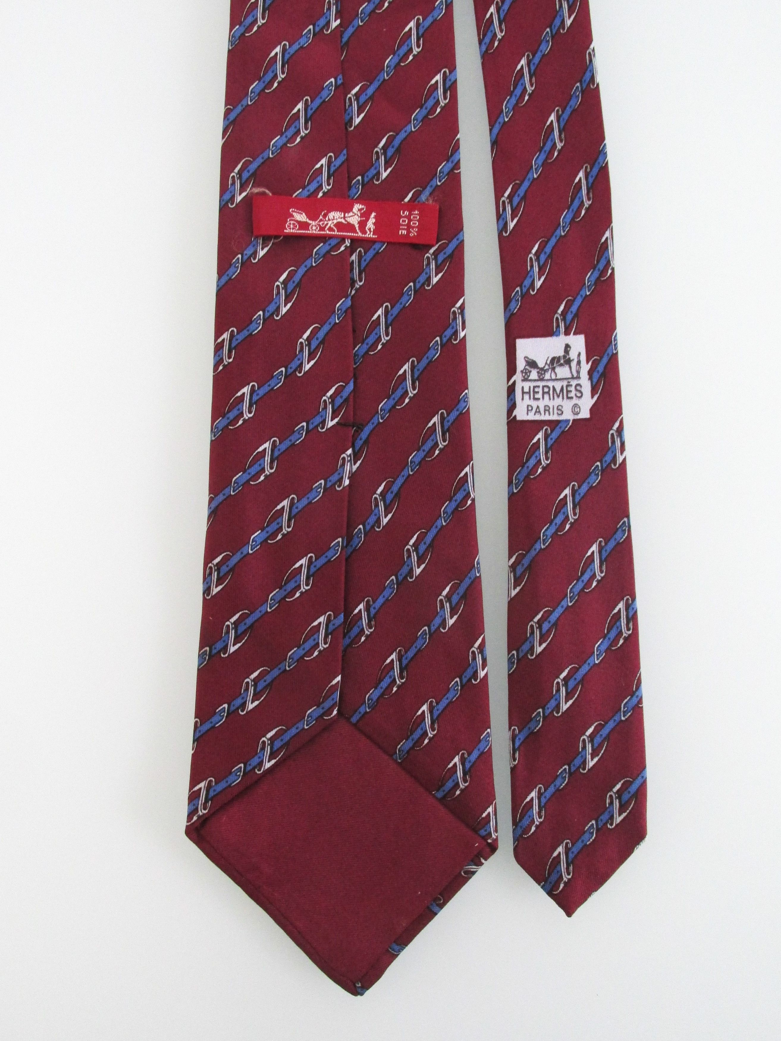 Hermes Hermes Vintage Men's Silk Tie Size ONE SIZE - 4 Thumbnail
