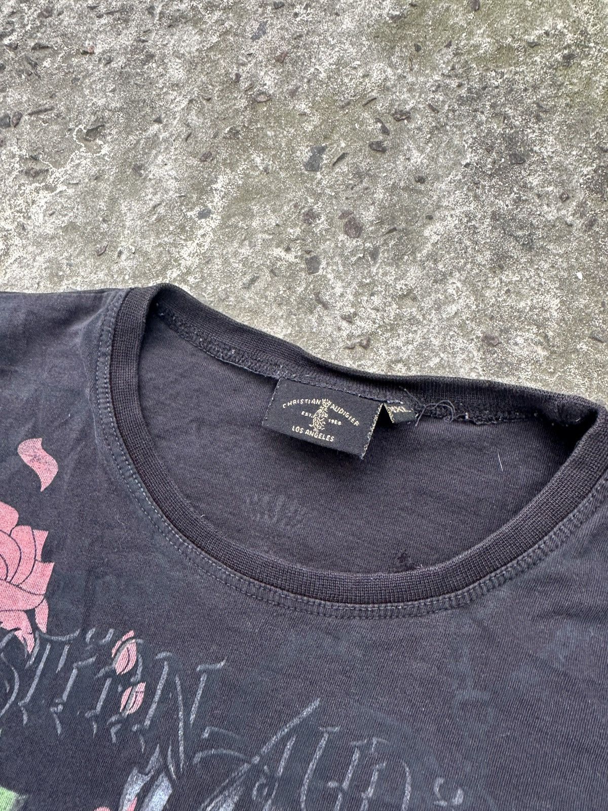 Christian Audigier Y2K Ed Hardy Christian Audigier Logo T-shirt Avant Garde Vtg Size US XL / EU 56 / 4 - 5 Thumbnail