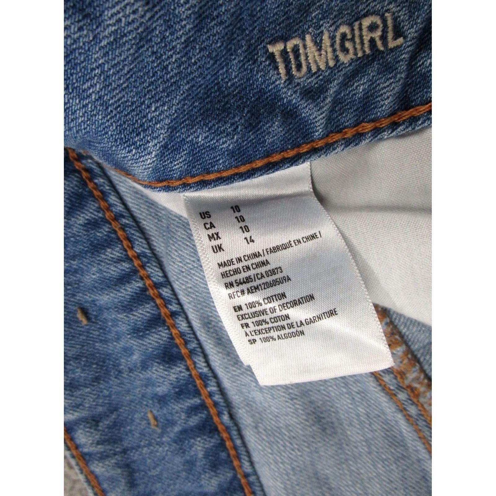 American Eagle Outfitters American Eagle Denim Shorts Button Fly Tomgirl Distressed Size 10 Festival Casual Size 32" / US 10 / IT 46 - 4 Thumbnail