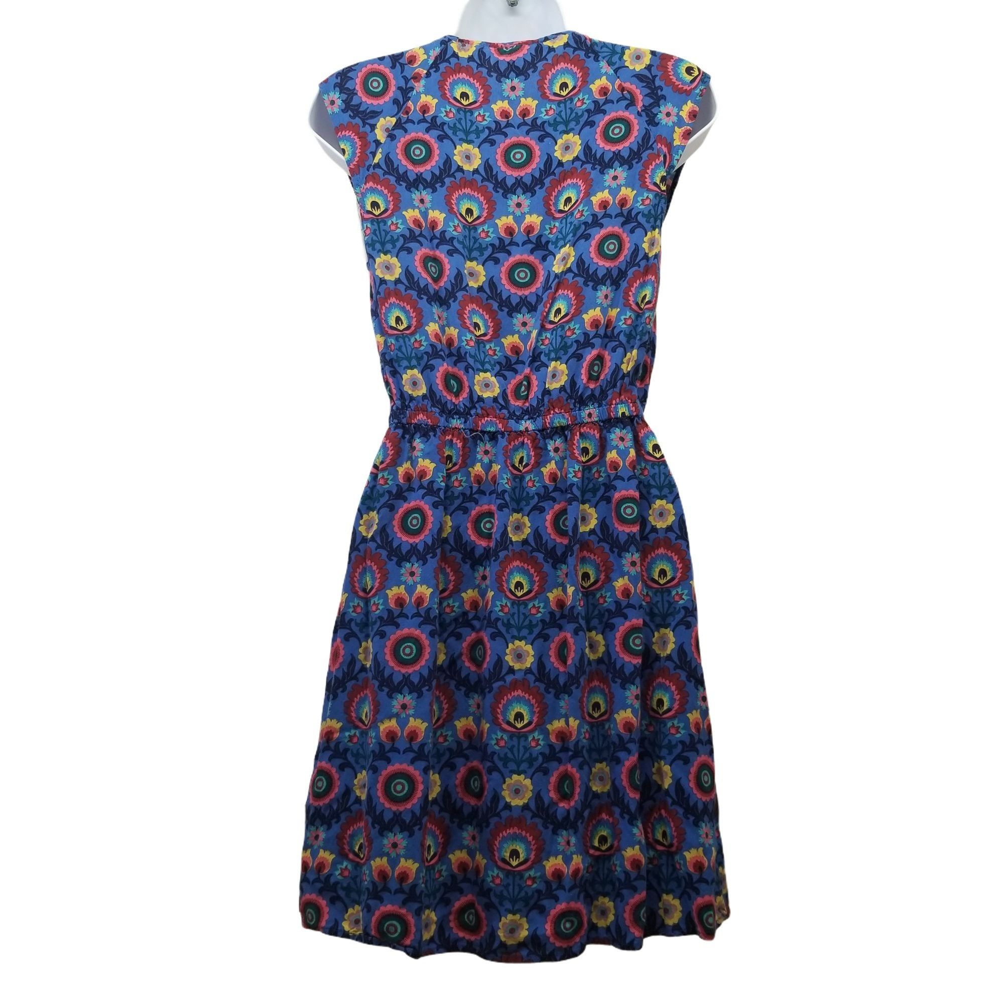 Other Matilda Jane XS Blue Floral Dress Fit Flare Short Sleeve Key Size XS / US 0-2 / IT 36-38 - 6 Thumbnail