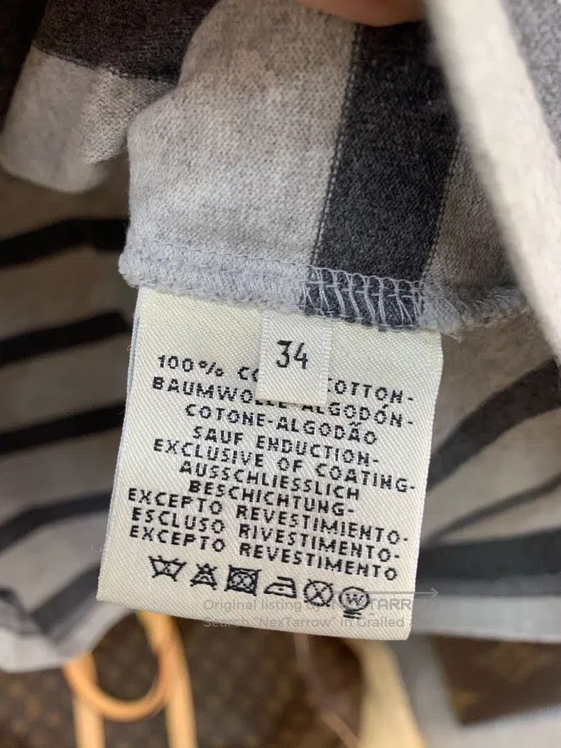 Hermes Hermes Black and gray striped mid-sleeve T-shirt Size XXS / US 00 / IT 34 - 4 Thumbnail