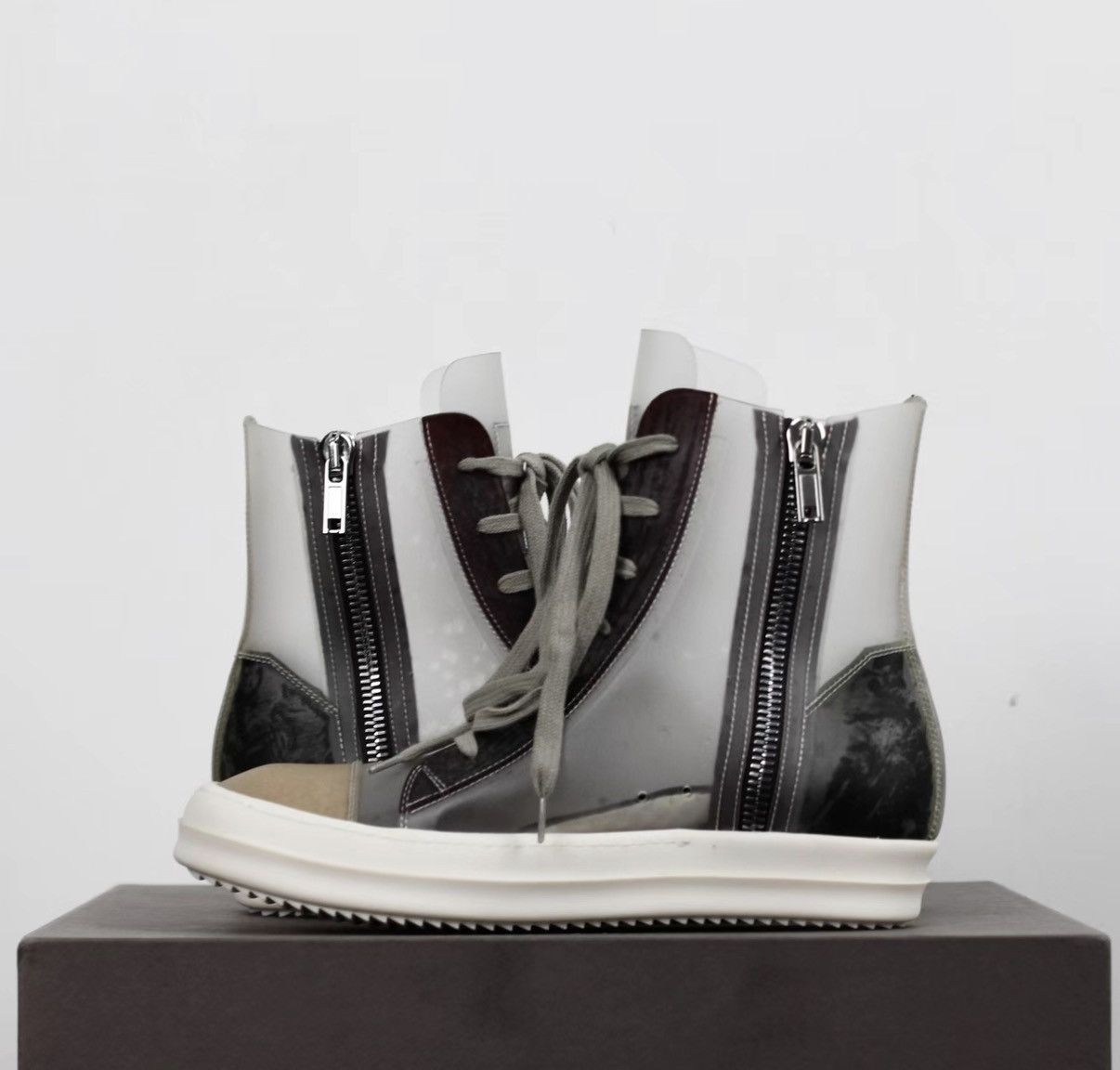 Rick Owens Rick Owens Transparent PVC Bubble Converse-Inspired Sneakers Size US 7.5 / EU 40-41 - 4 Thumbnail
