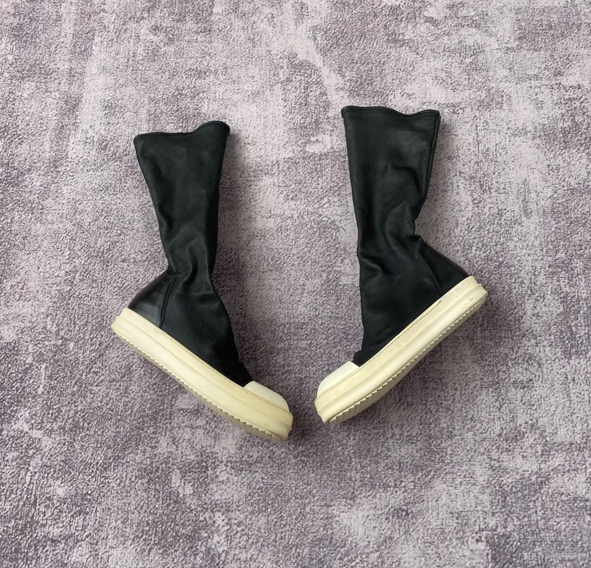 Rick Owens Rick Owens Main Line Black Mid-Calf /Over-Knee Goddess Boots Size US 5 / IT 35 - 1 Thumbnail