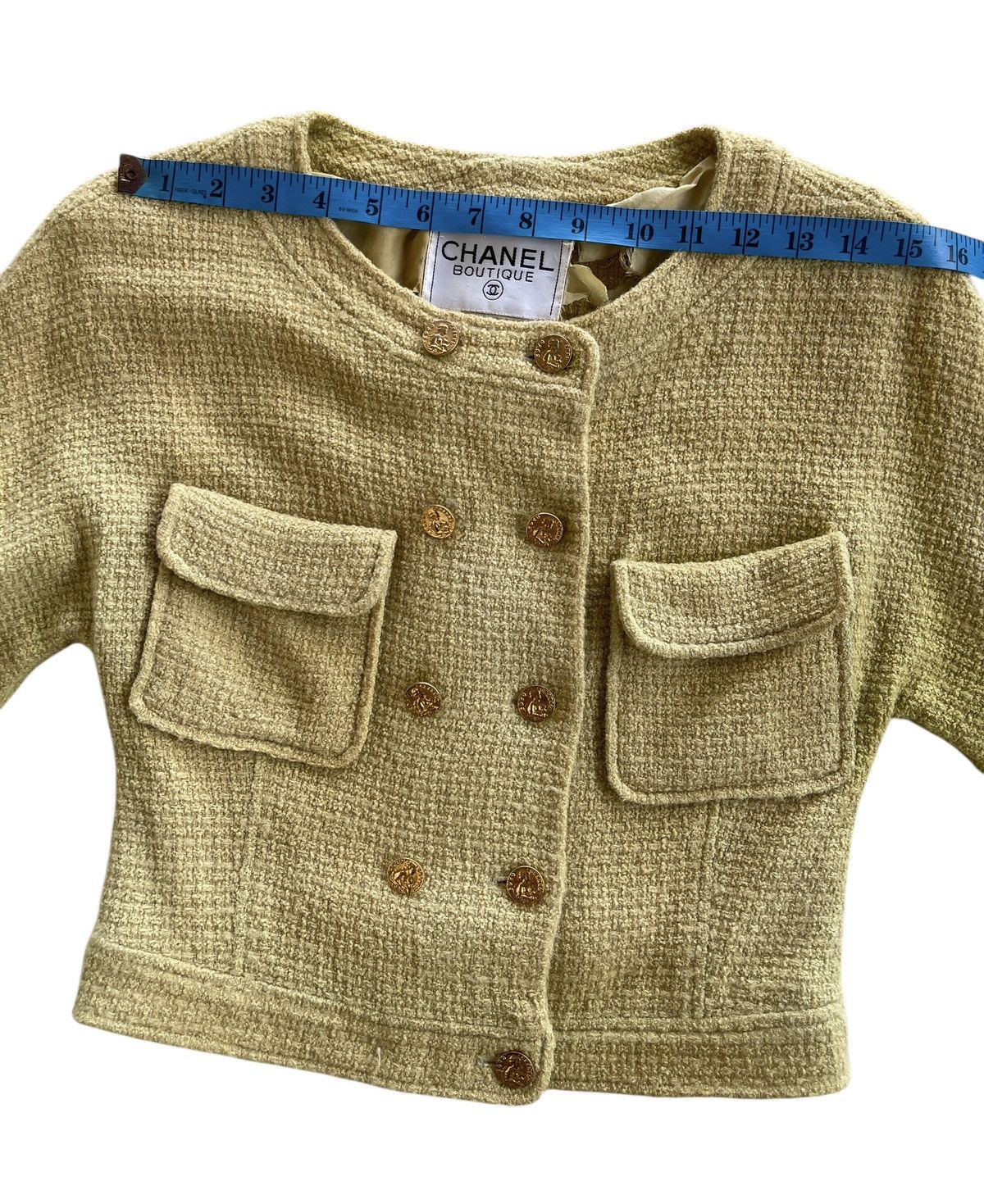 Chanel Vintage Chanel Tweed Cropped Jacket Size XS / US 0-2 / IT 36-38 - 23 Thumbnail