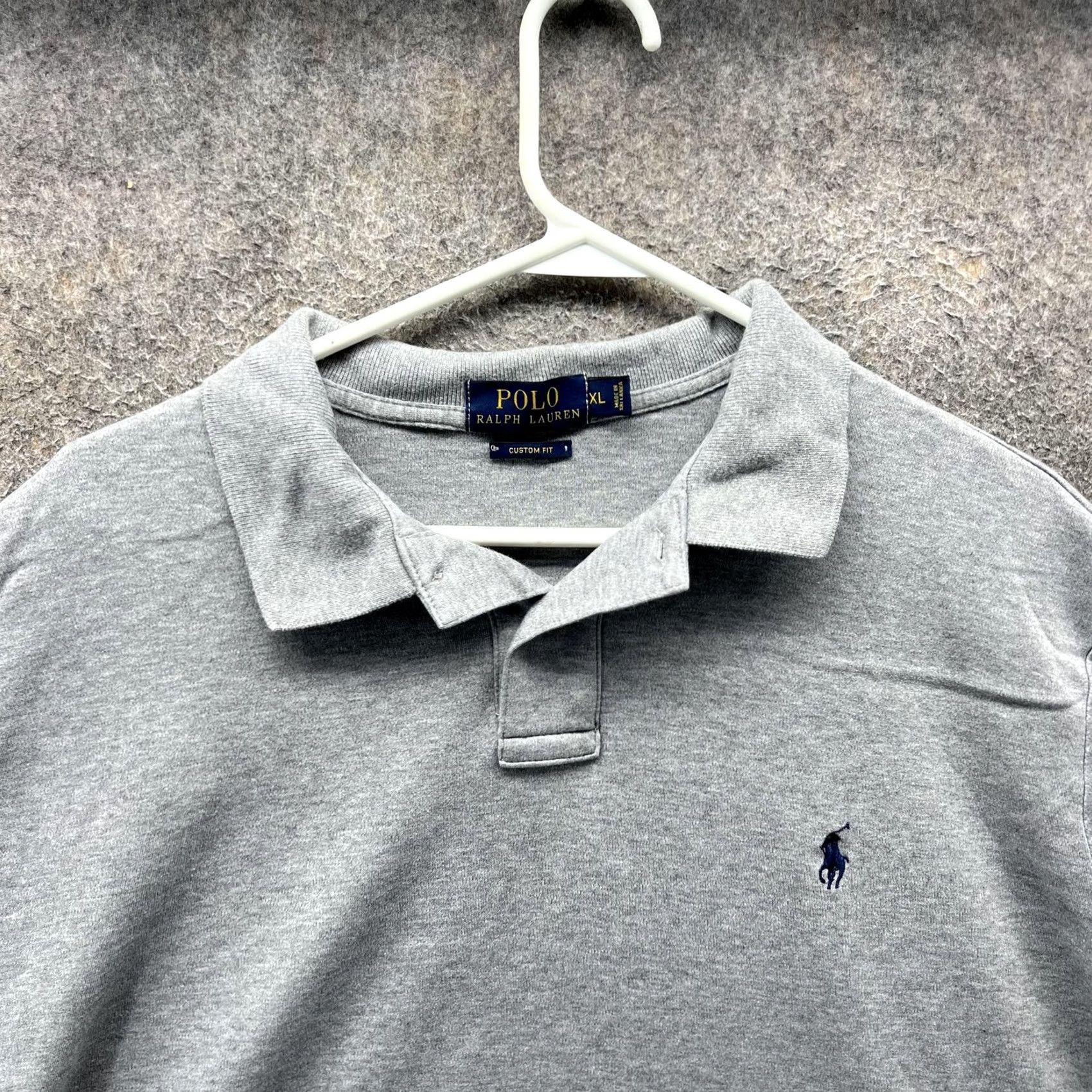 Polo Ralph Lauren Polo Ralph Lauren Polo Shirt Mens XL Gray Custom Fit Pony Logo Short Sleeve Size US XL / EU 56 / 4 - 5 Thumbnail