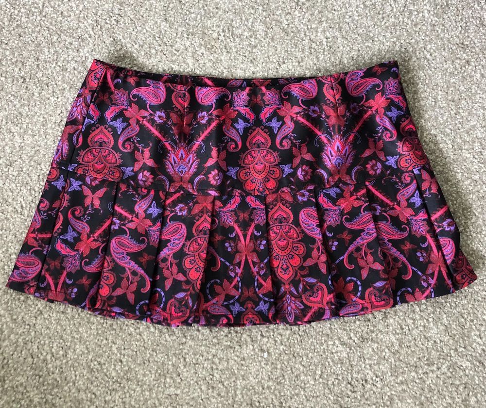I.AM.GIA × Vintage I AM GIA black pleated paisley skirt y2k Size 26" / US 2 / IT 38 - 4 Thumbnail