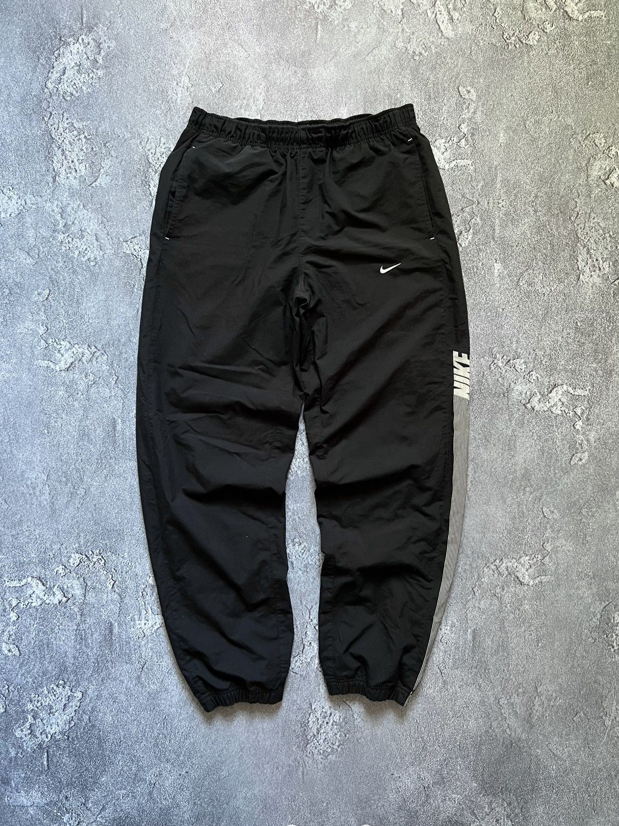 Nike Vintage Nike Nylon Track Pants Drill Double Swoosh Striped M Size US 34 / EU 50 - 2 Thumbnail